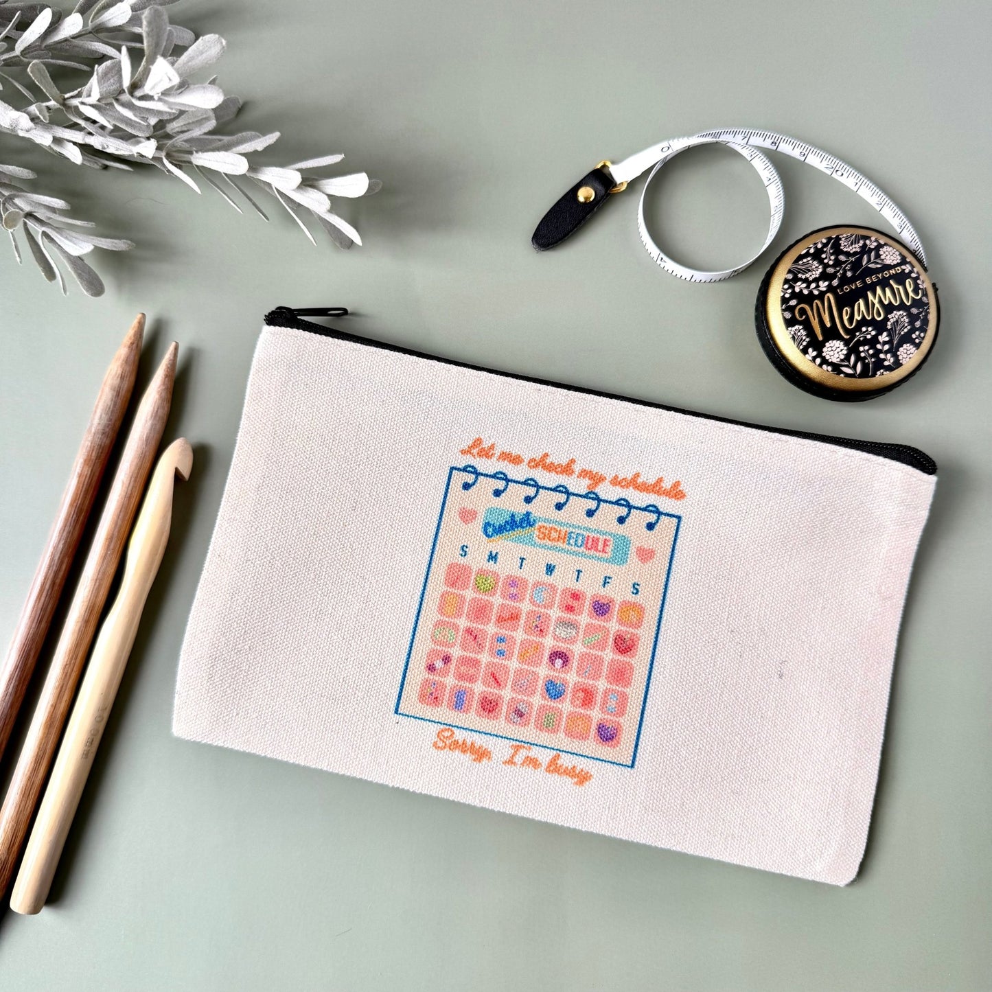 Crochet Schedule Notions Project Zip Bag - The Desert Stream Stitch