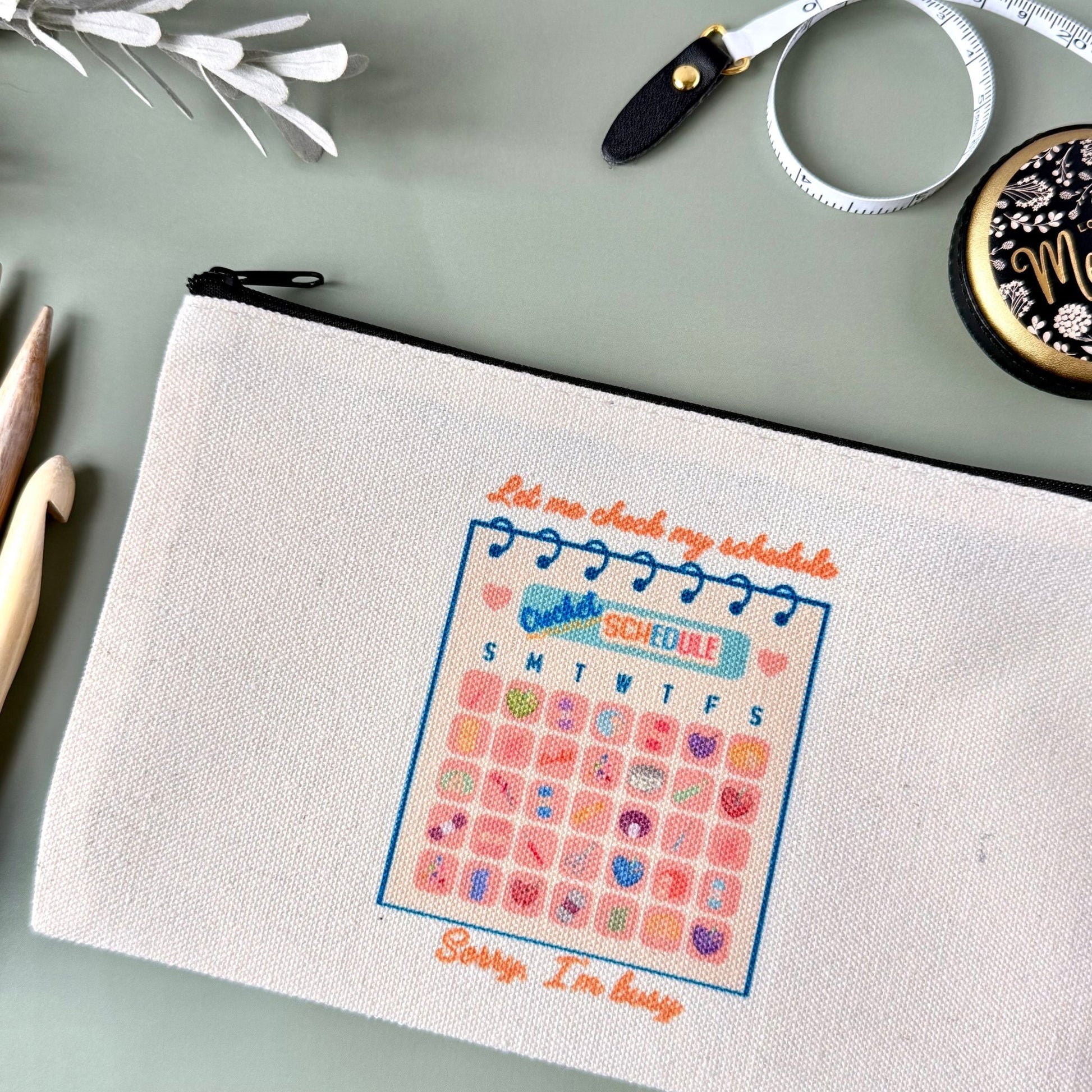 Crochet Schedule Notions Project Zip Bag - The Desert Stream Stitch