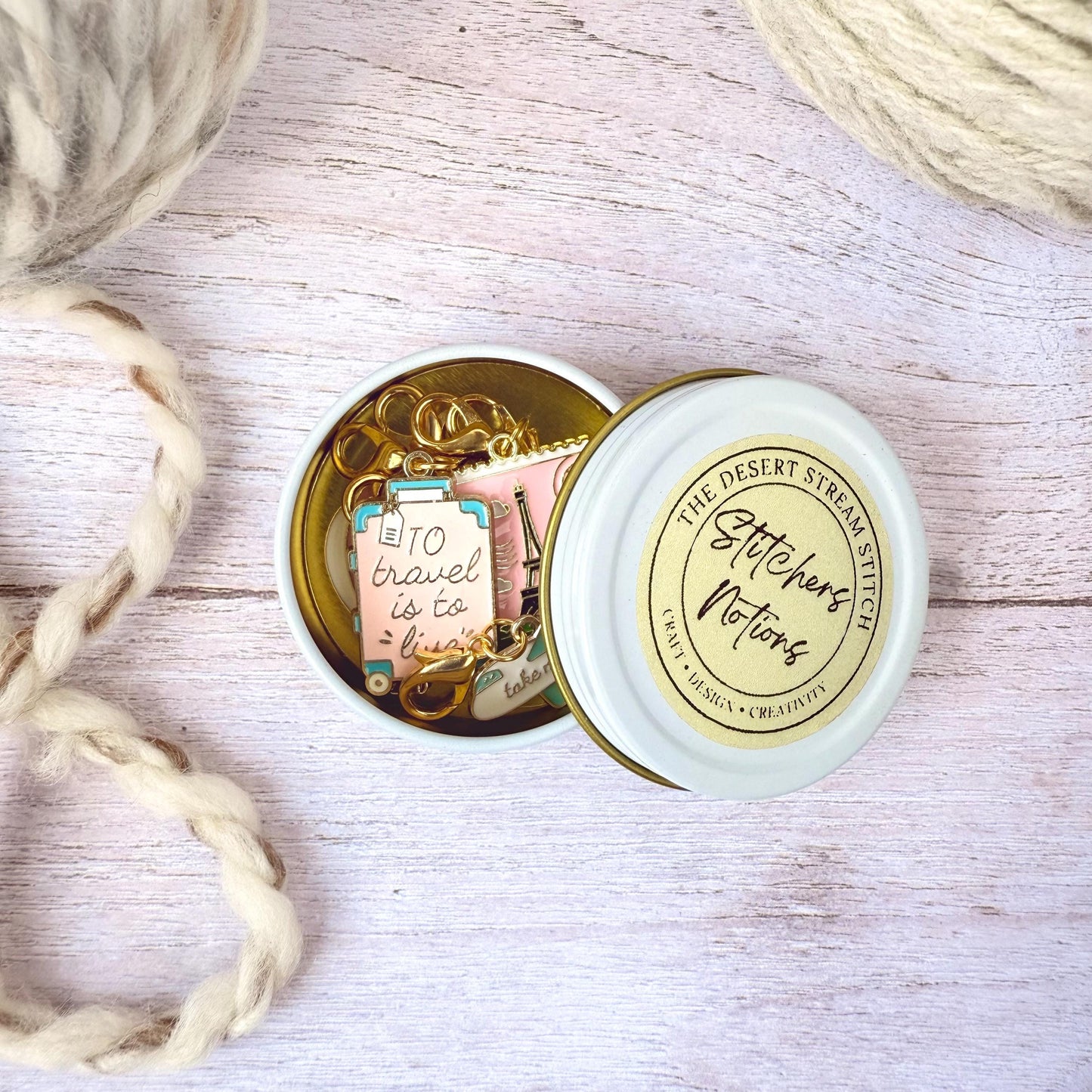 Traveler Stitch Marker Set – Snag Free Locking progress keepers