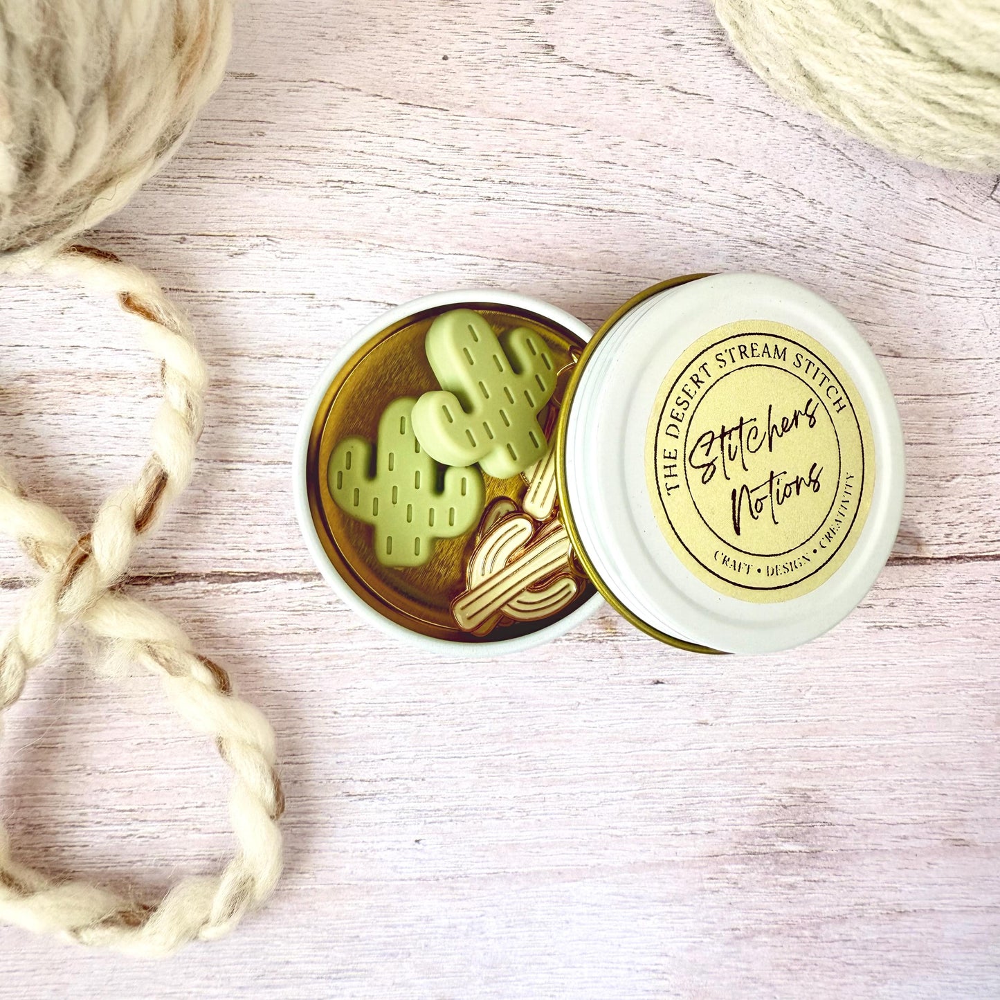 Cactus Knitting Notions Set – Stitch Markers & Stoppers | Progress Keepers Kit