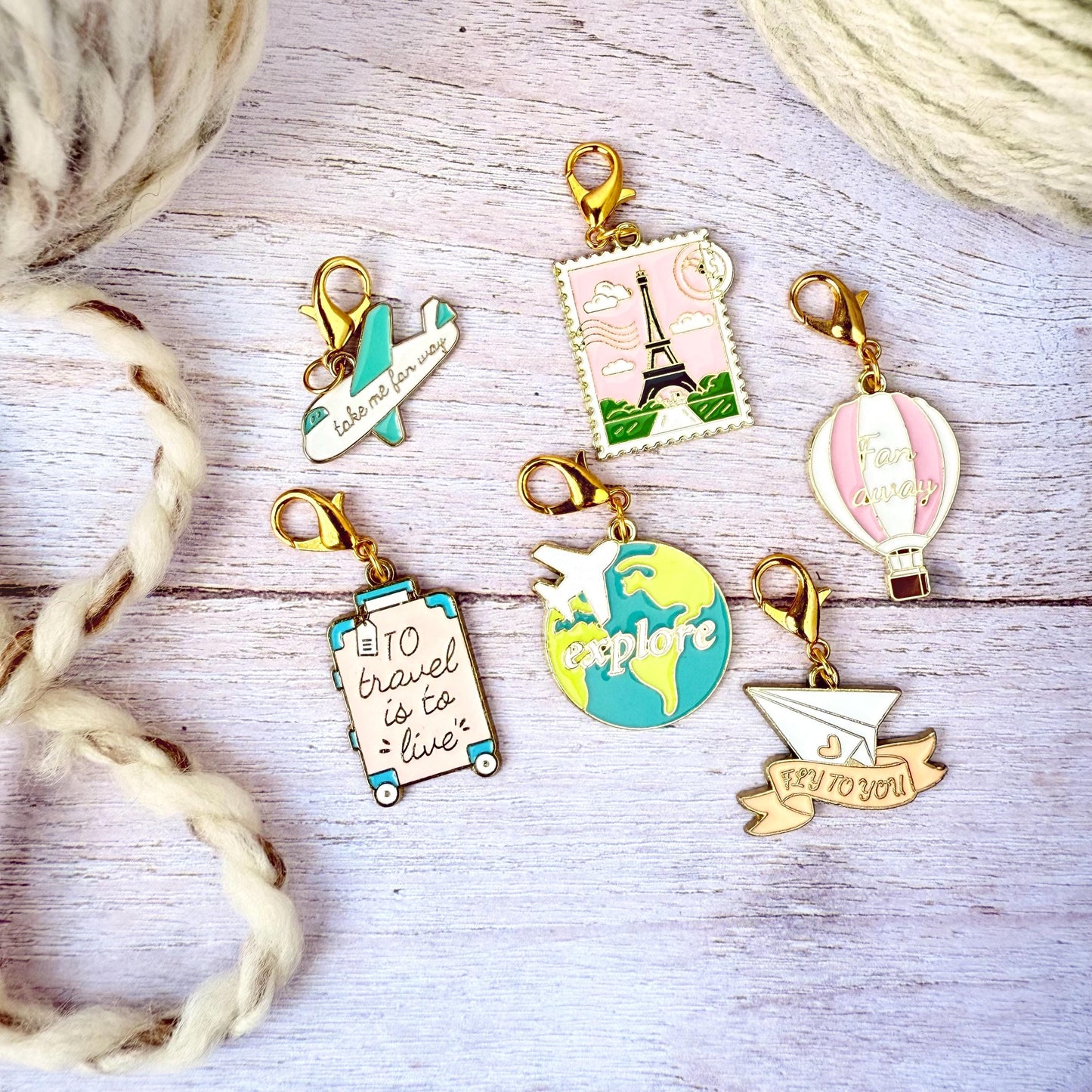 Traveler Stitch Marker Set – Snag Free Locking progress keepers