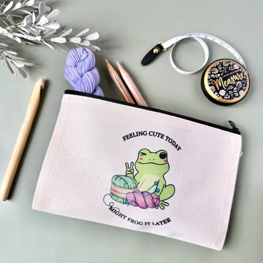 Frog It Notions Project Zip Bag - The Desert Stream Stitch