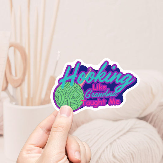 Hooking Like Grandma Vinyl Sticker - The Desert Stream Stitch