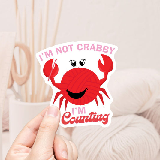I'm Not Crabby I'm Counting Vinyl Sticker - The Desert Stream Stitch