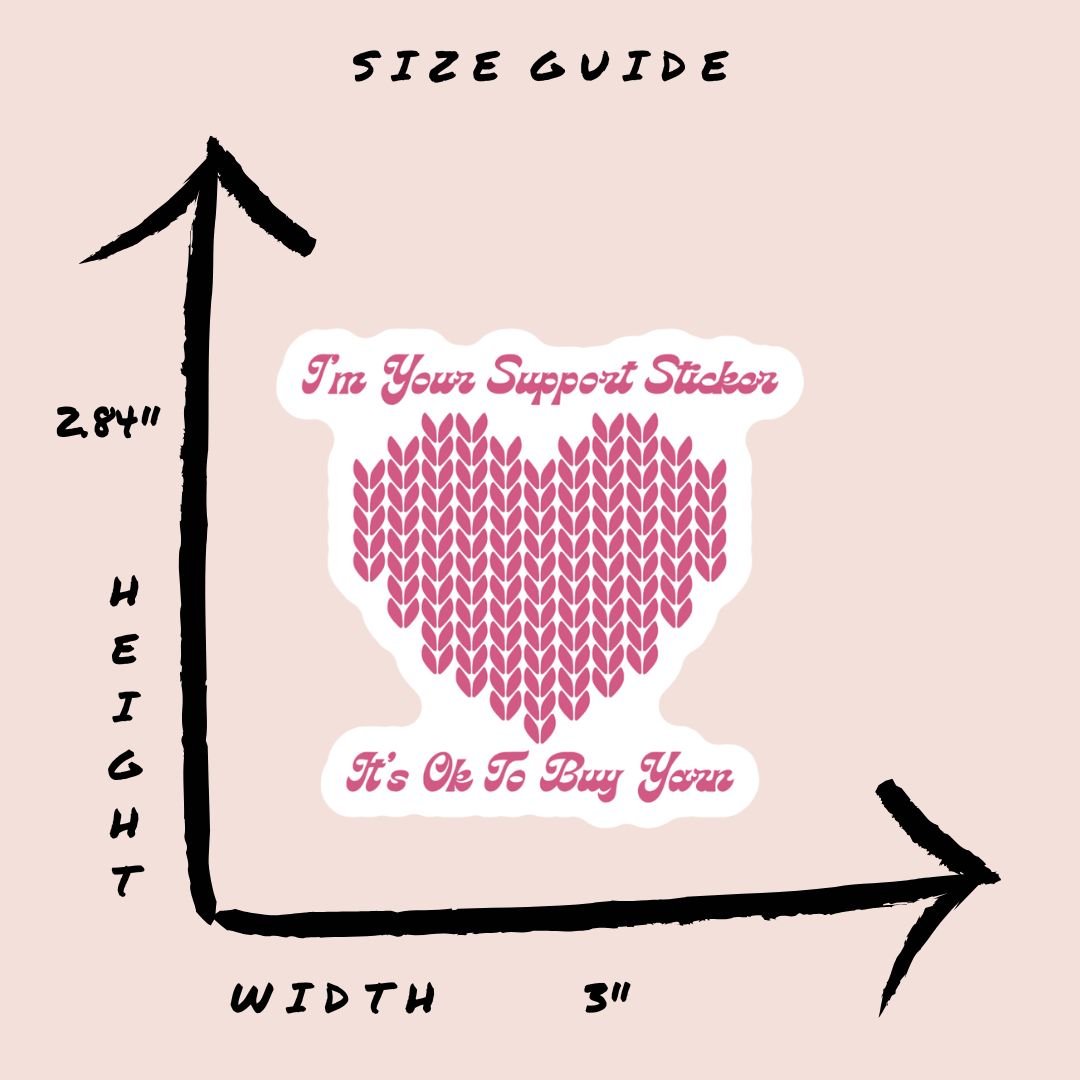Support Sticker Buy Yarn Vinyl Sticker - The Desert Stream Stitch