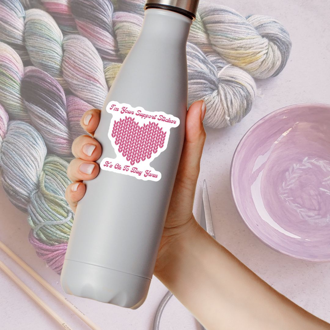 Support Sticker Buy Yarn Vinyl Sticker - The Desert Stream Stitch