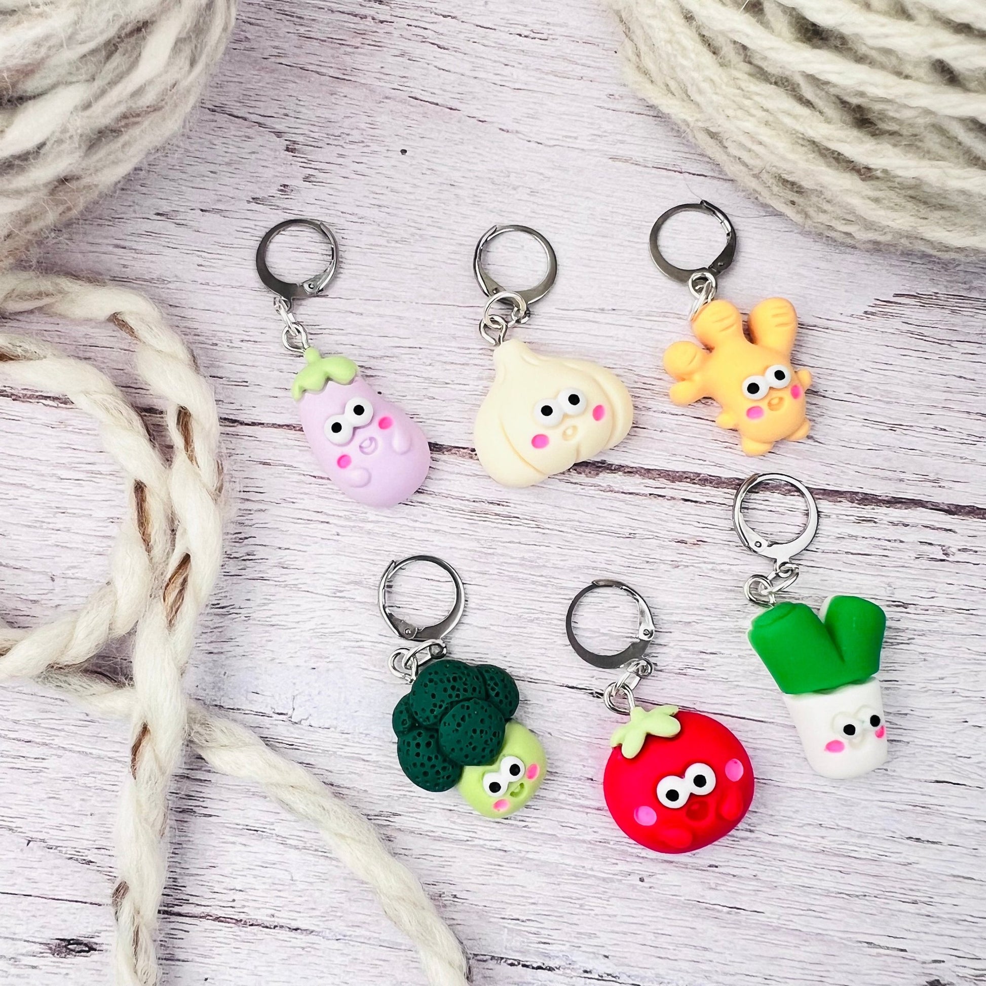 Veggies Stitch Markers - The Desert Stream Stitch