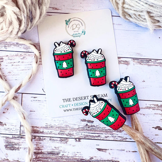 Winter Latte Stitch Stoppers Knitting Needle Point Protectors - The Desert Stream Stitch