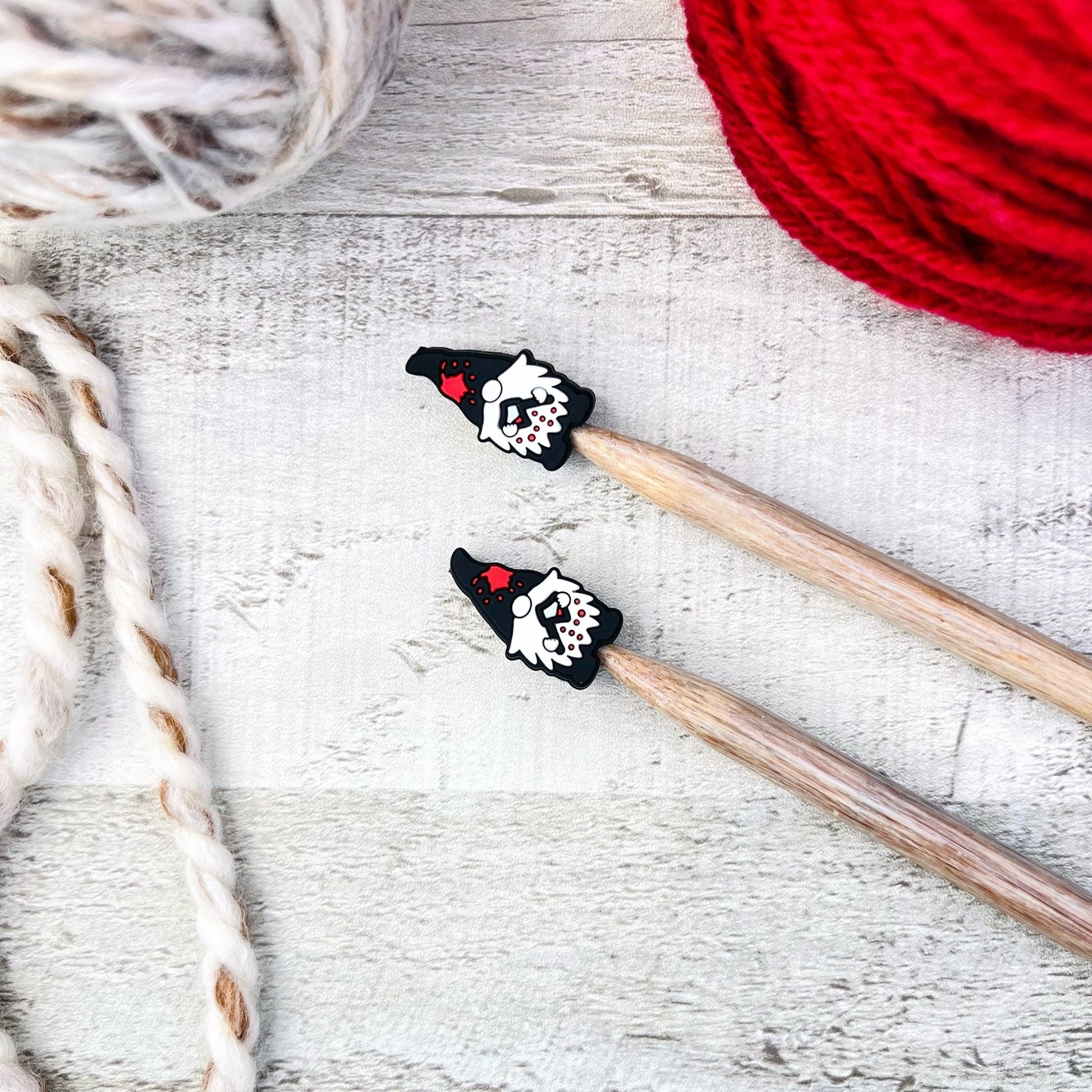 Axe Gnome Stitch Stoppers Knitting Needle Point Protectors - The Desert Stream Stitch