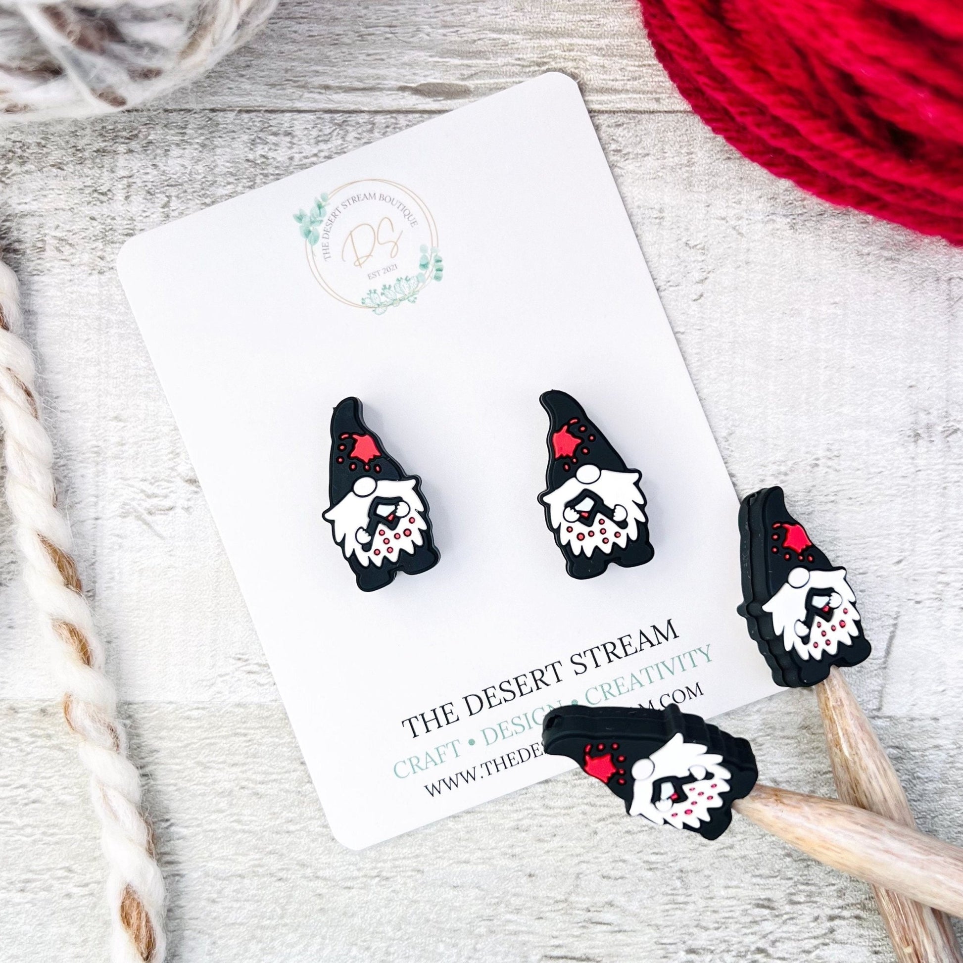 Axe Gnome Stitch Stoppers Knitting Needle Point Protectors - The Desert Stream Stitch