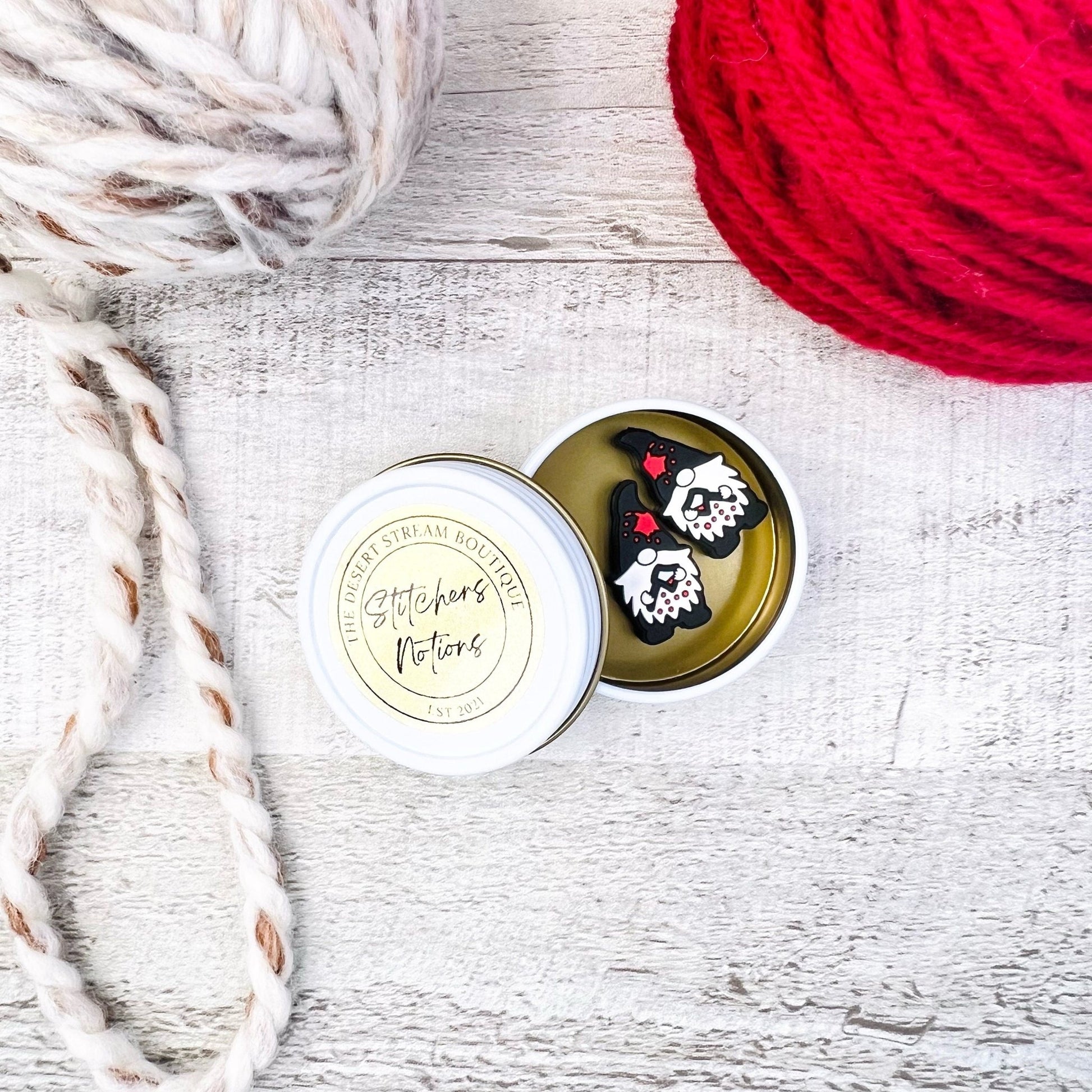 Axe Gnome Stitch Stoppers Knitting Needle Point Protectors - The Desert Stream Stitch