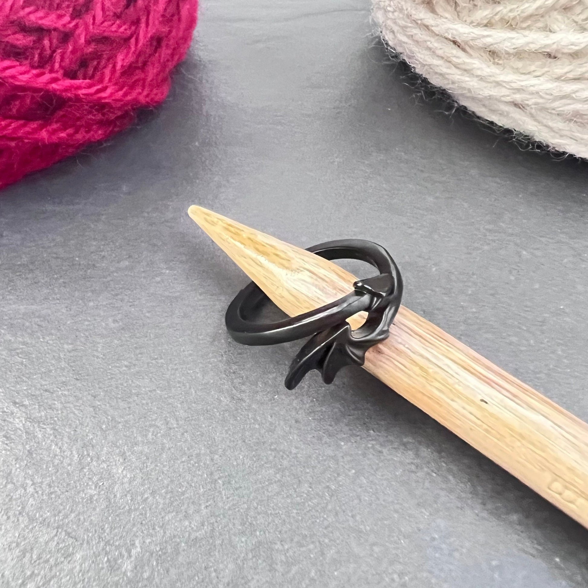 Black Dragon Adjustable Tension Ring - The Desert Stream Stitch