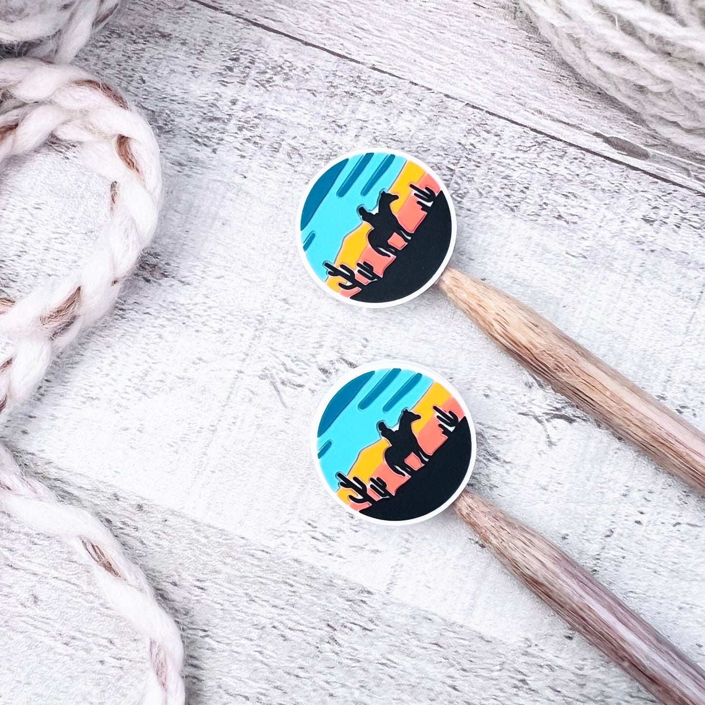 Cowboy Sunset Stitch Stoppers - The Desert Stream Stitch