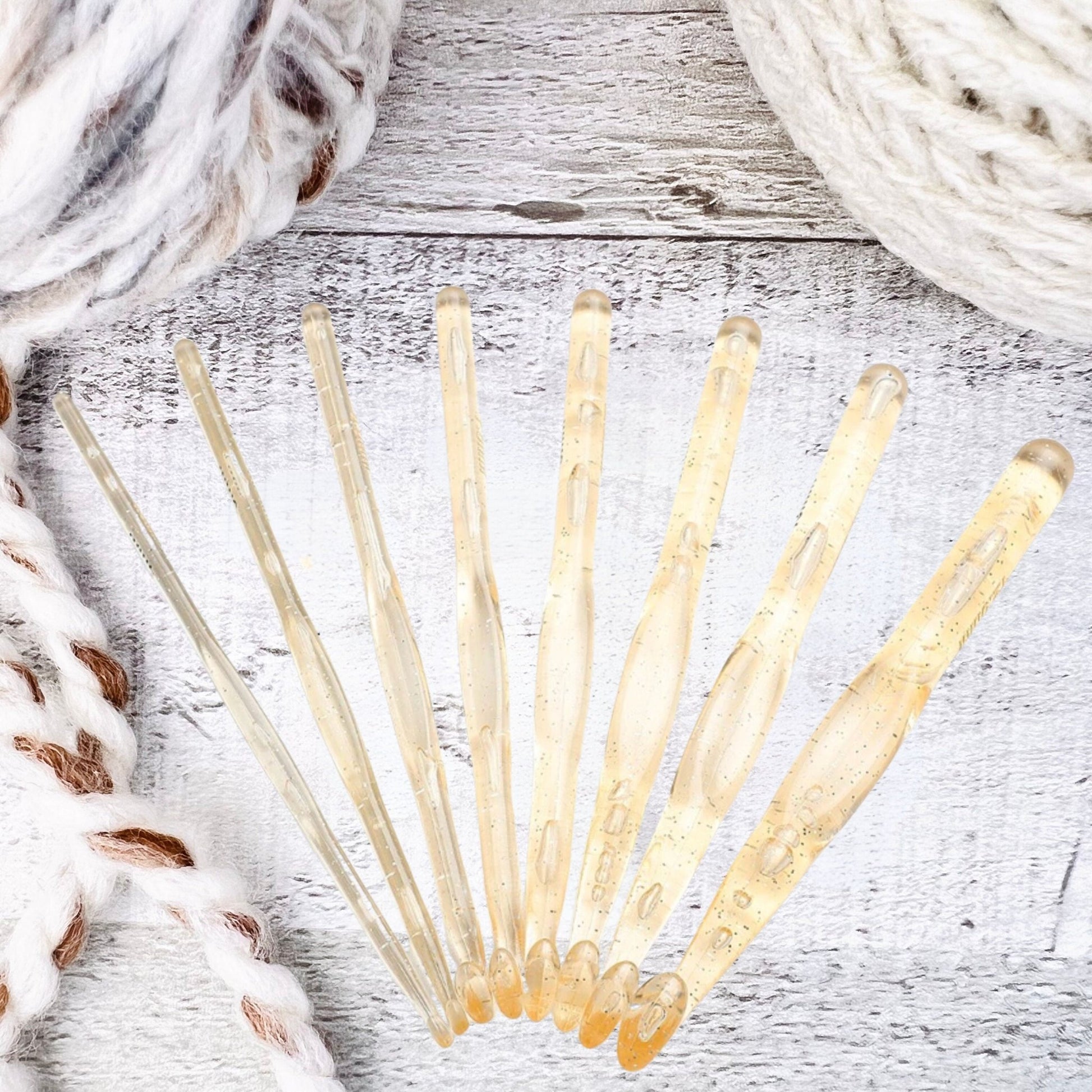 Crochet Hook Set - Gold Acrylic - The Desert Stream Stitch