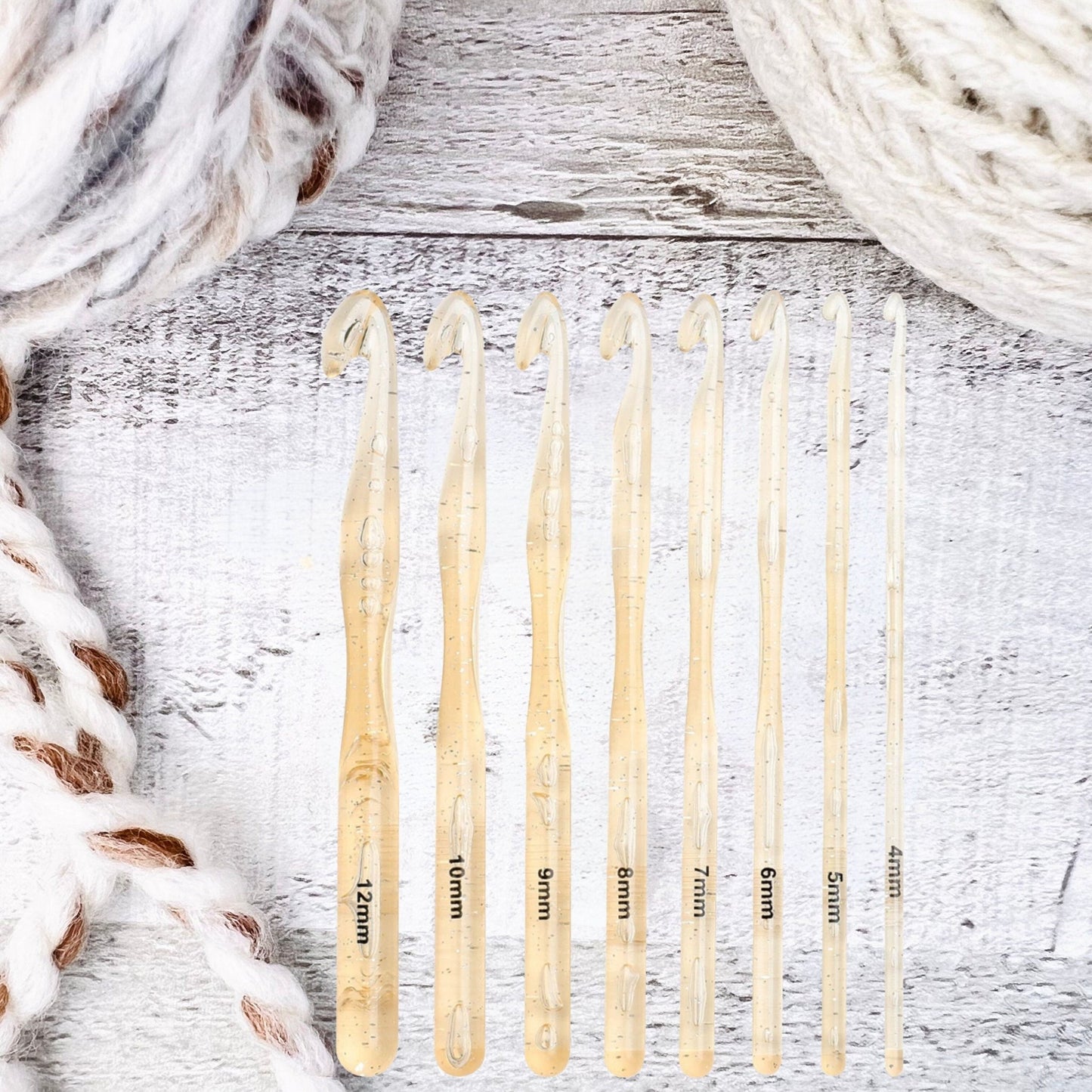 Crochet Hook Set - Gold Acrylic - The Desert Stream Stitch