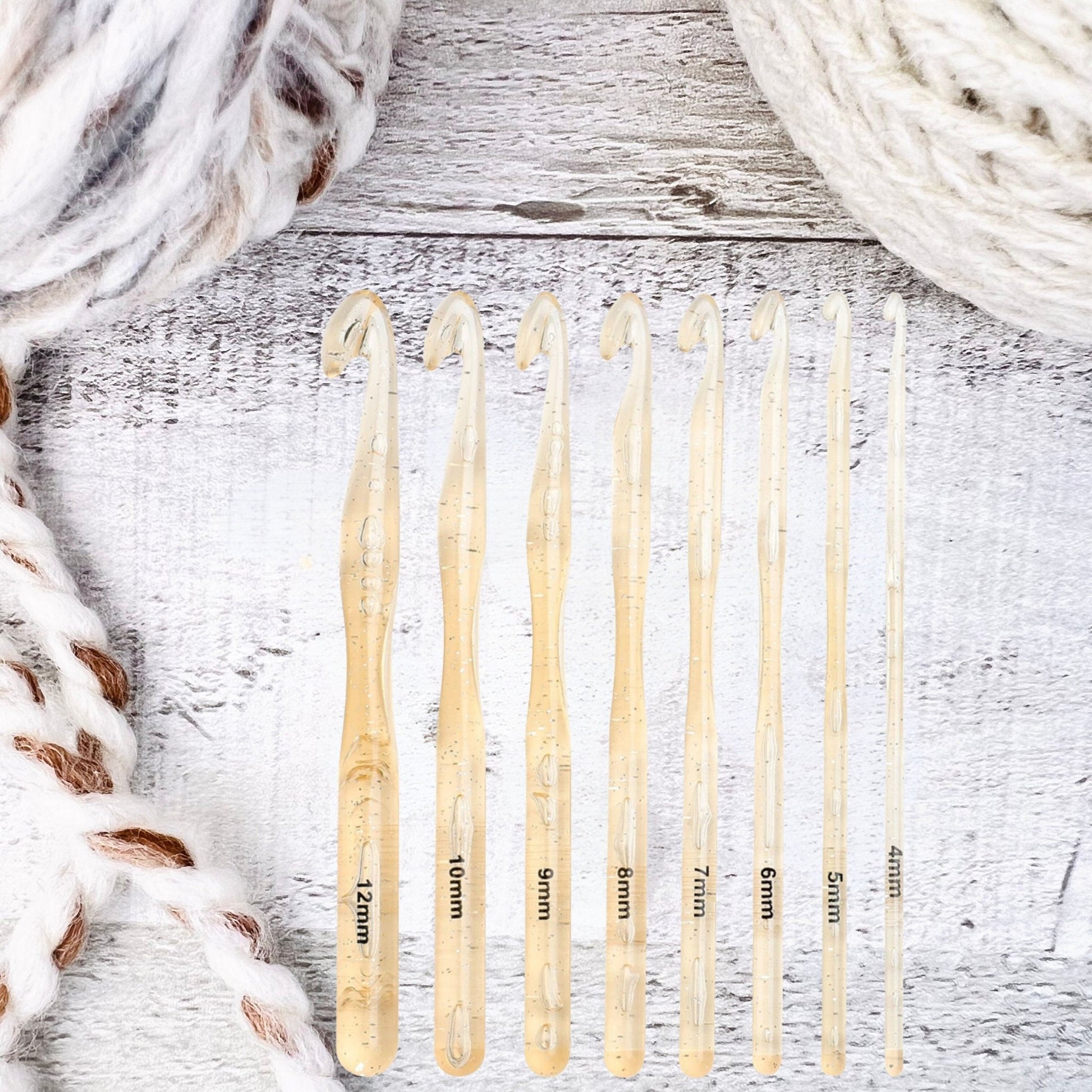 Crochet Hook Set - Gold Acrylic - The Desert Stream Stitch