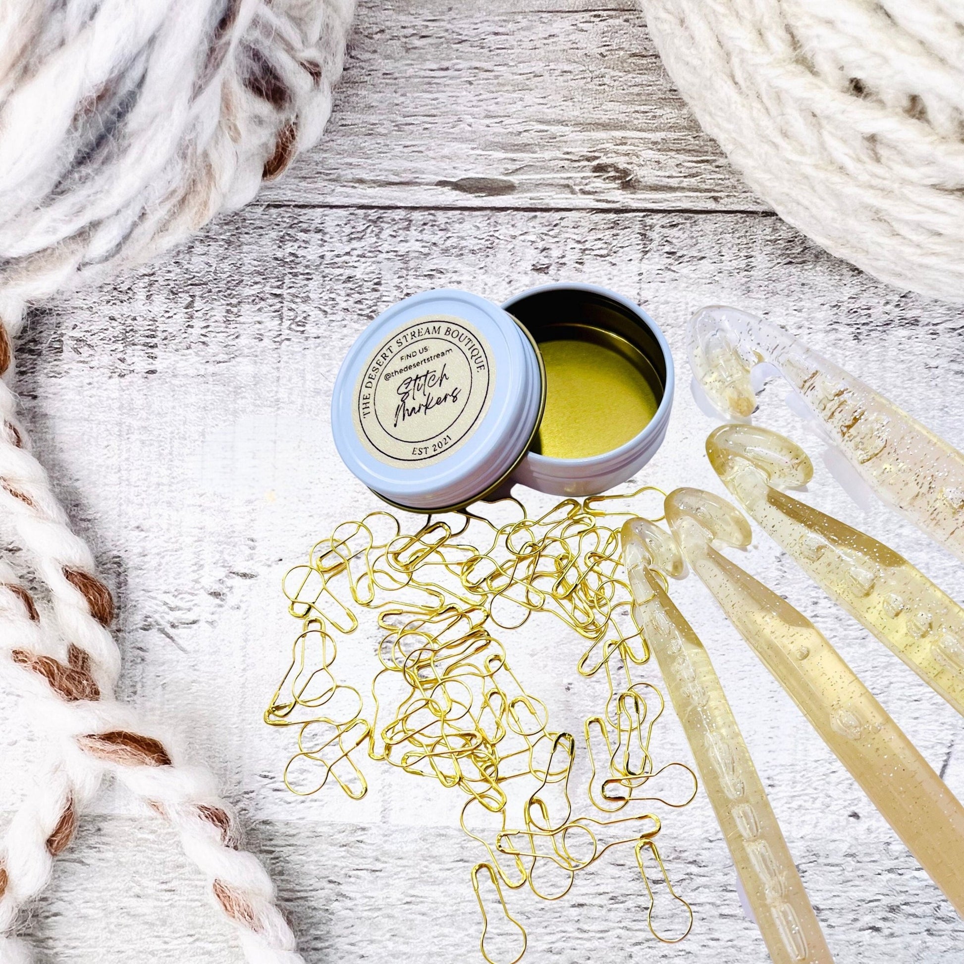 Crochet Stitch Markers & Hook Set - The Desert Stream Stitch