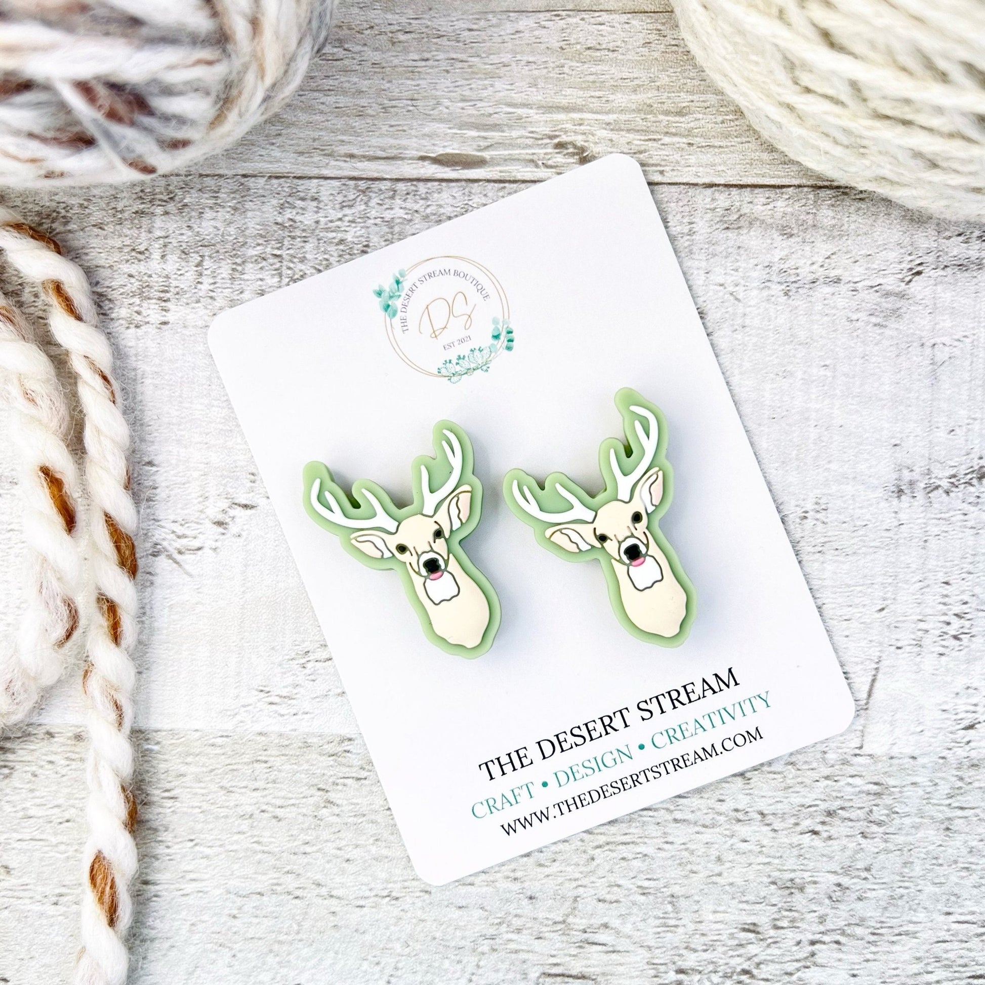 Deer Stitch Stoppers Knitting Needle Point Protectors - The Desert Stream Stitch