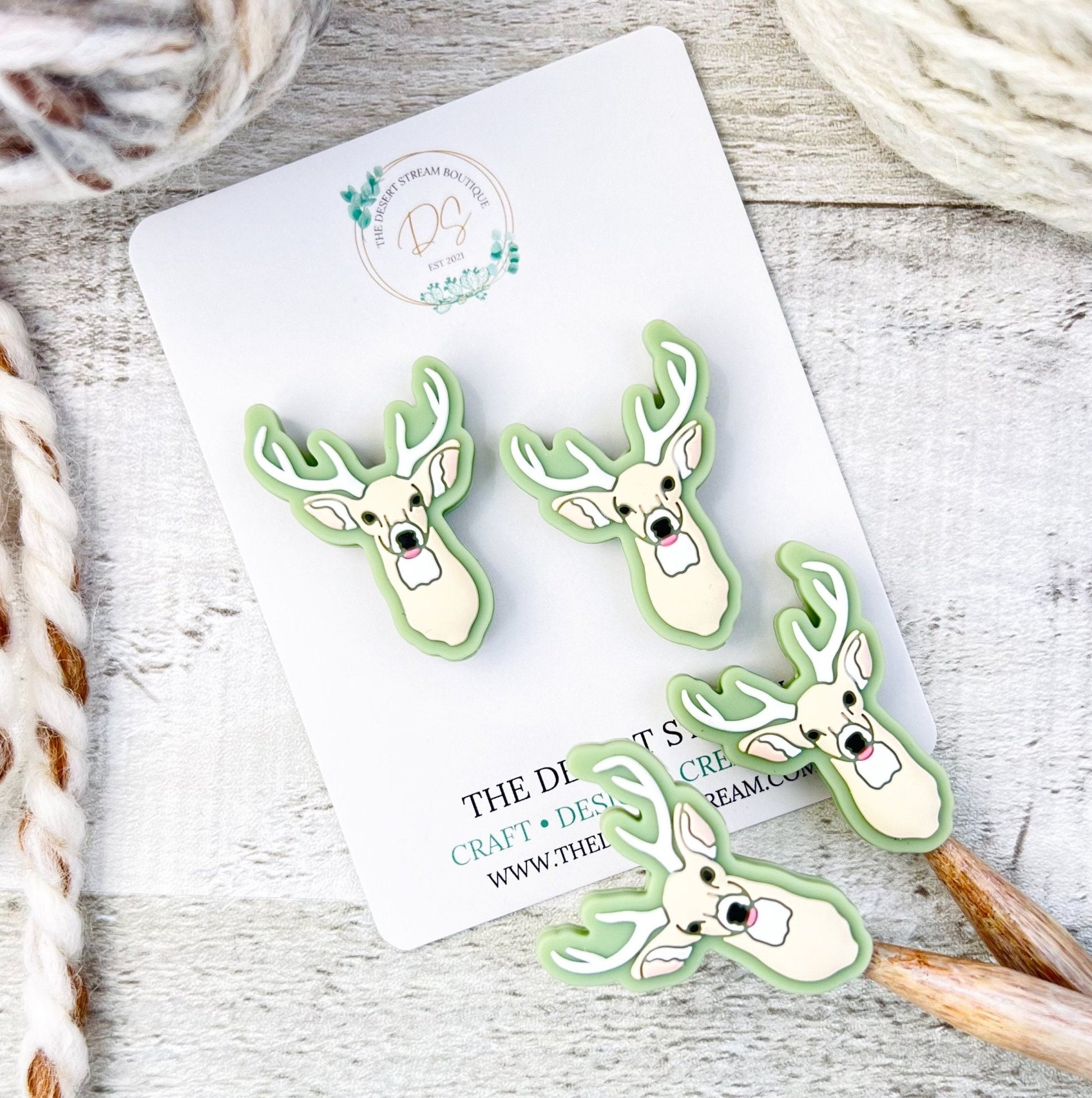 Deer Stitch Stoppers Knitting Needle Point Protectors - The Desert Stream Stitch