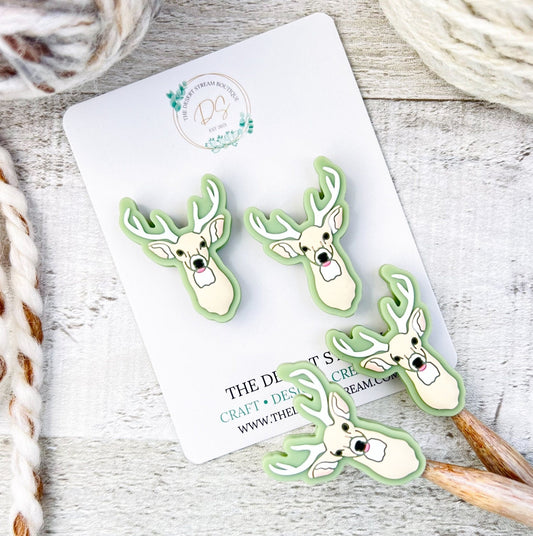 Deer Stitch Stoppers Knitting Needle Point Protectors - The Desert Stream Stitch