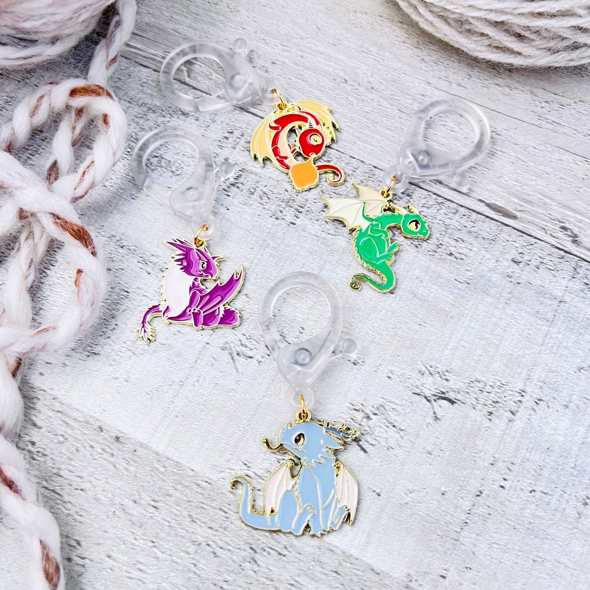 Dragon Jumbo Stitch Markers - The Desert Stream Stitch