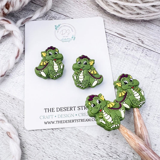 Dragon Stitch Stoppers Knitting Needle Point Protectors - The Desert Stream Stitch