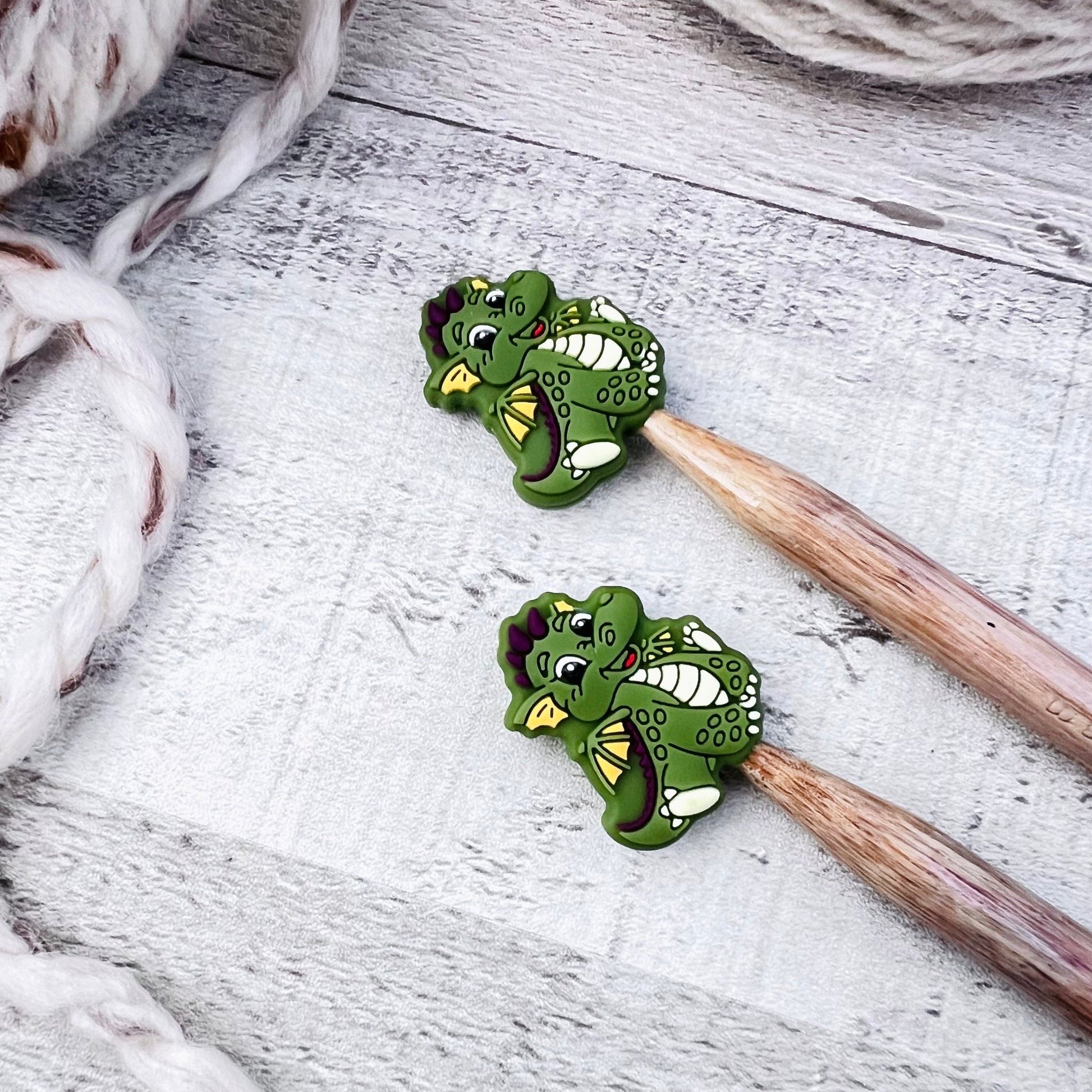 Dragon Stitch Stoppers Knitting Needle Point Protectors - The Desert Stream Stitch