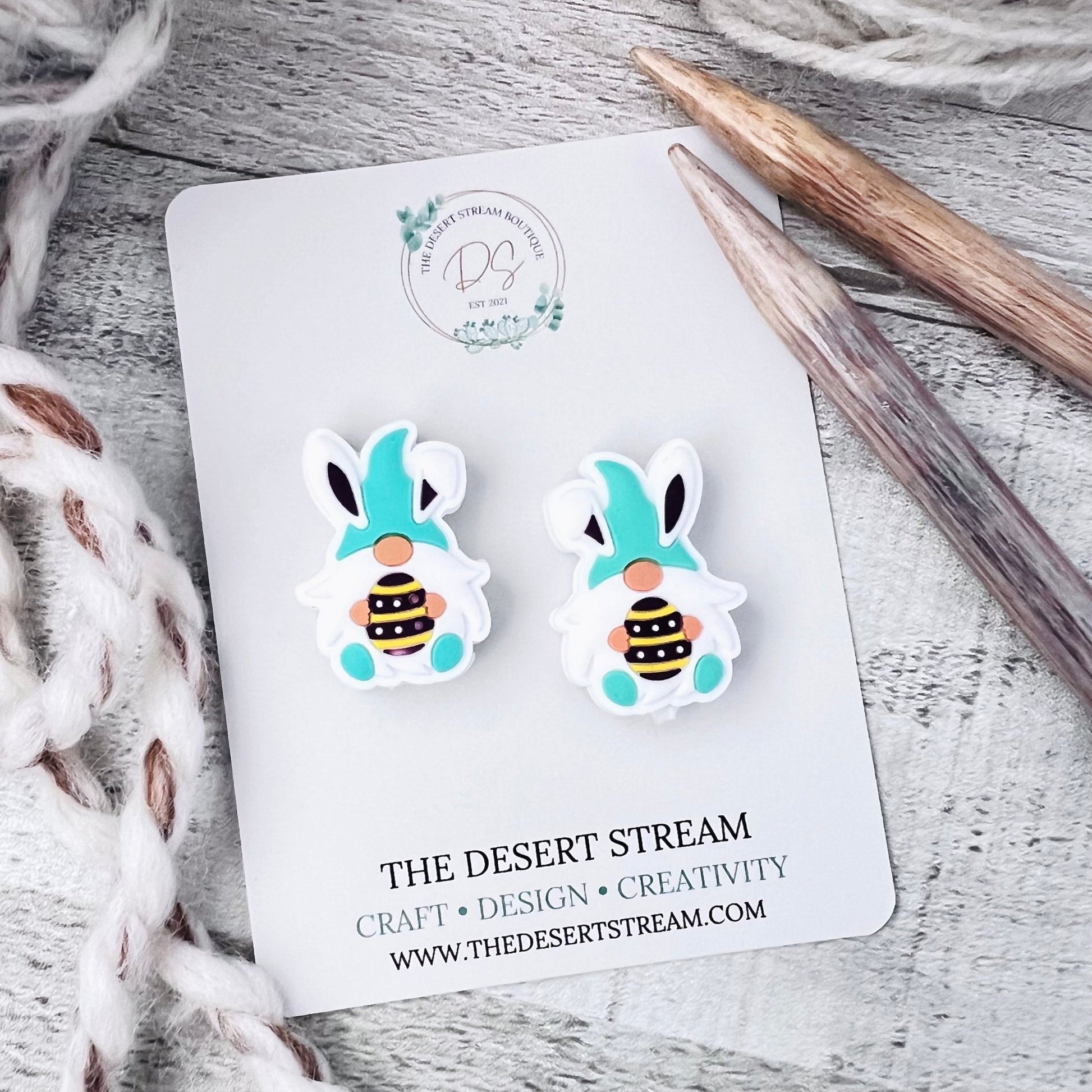 Easter Egg Gnome Stitch Stoppers - The Desert Stream Stitch