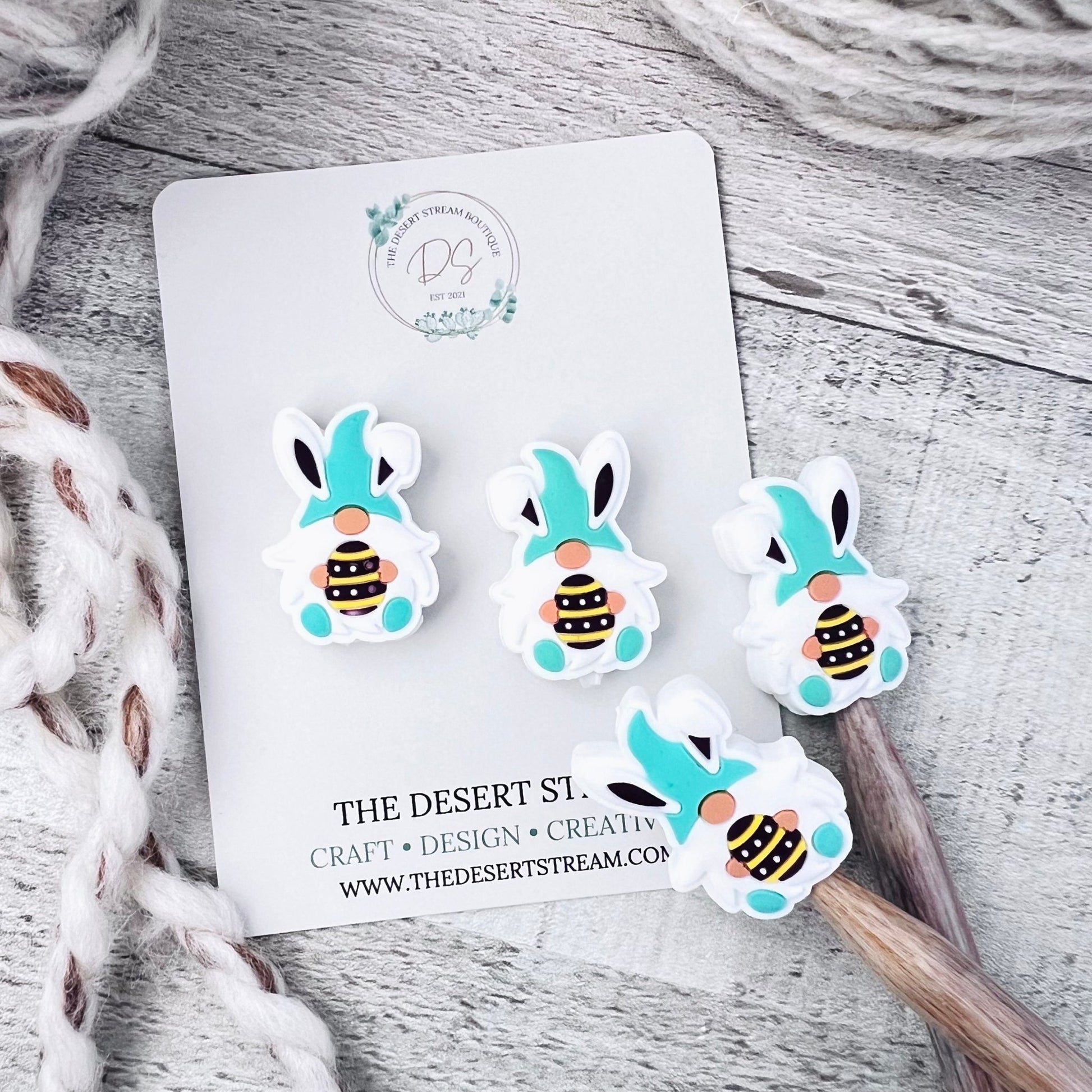 Easter Egg Gnome Stitch Stoppers - The Desert Stream Stitch