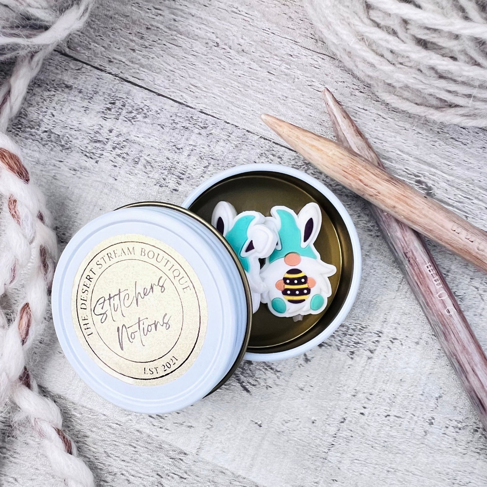 Easter Egg Gnome Stitch Stoppers - The Desert Stream Stitch