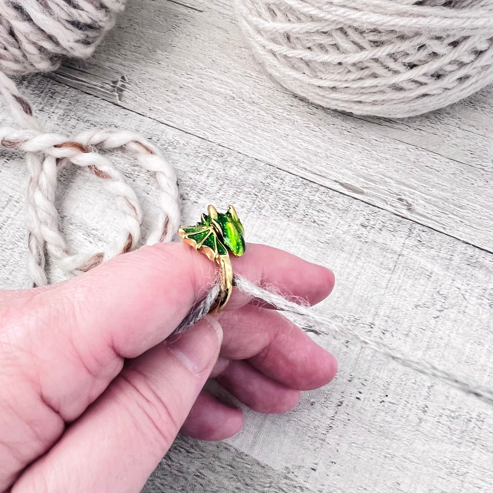 Fantasy Dragon Adjustable Tension Ring - The Desert Stream Stitch
