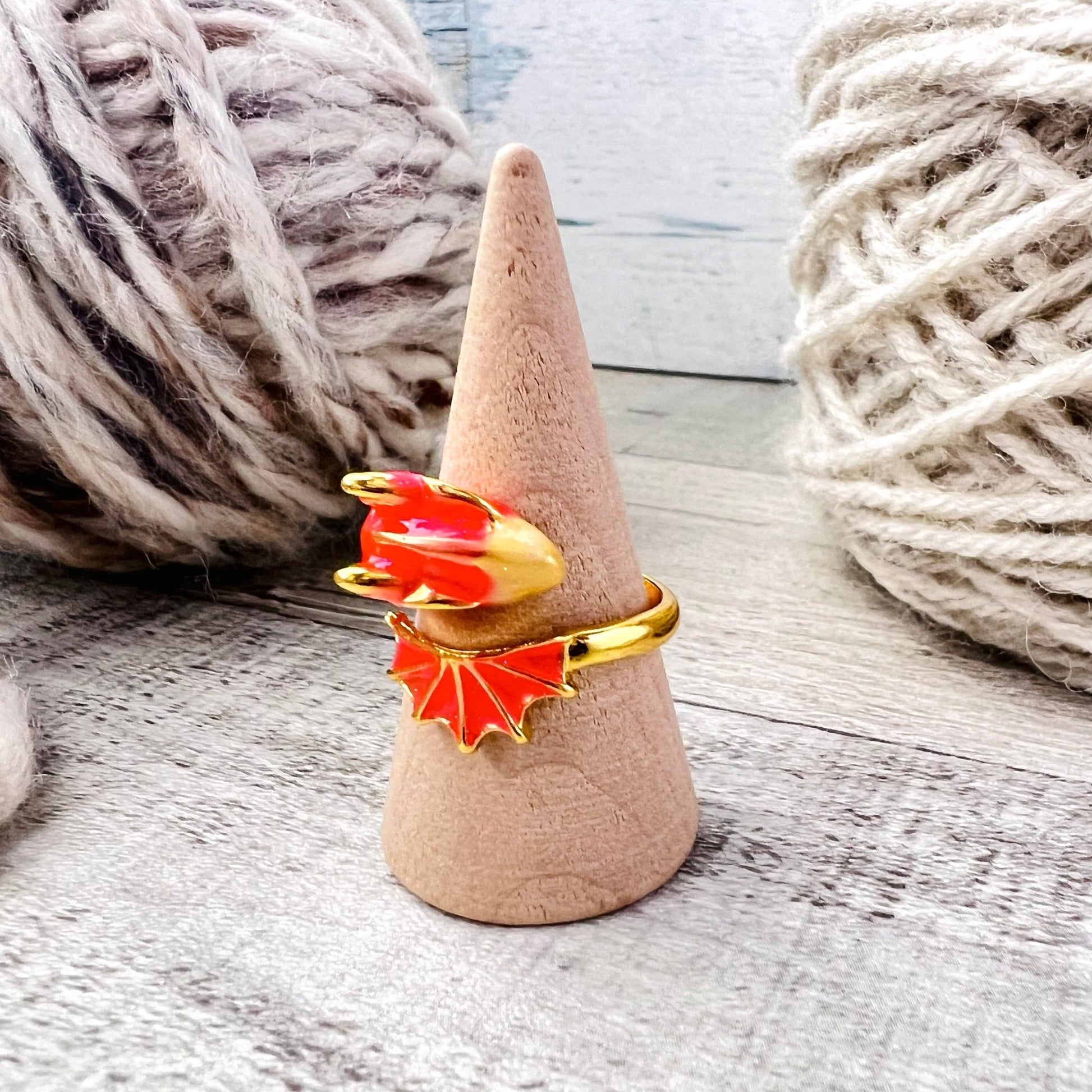 Fantasy Dragon Adjustable Tension Ring - The Desert Stream Stitch