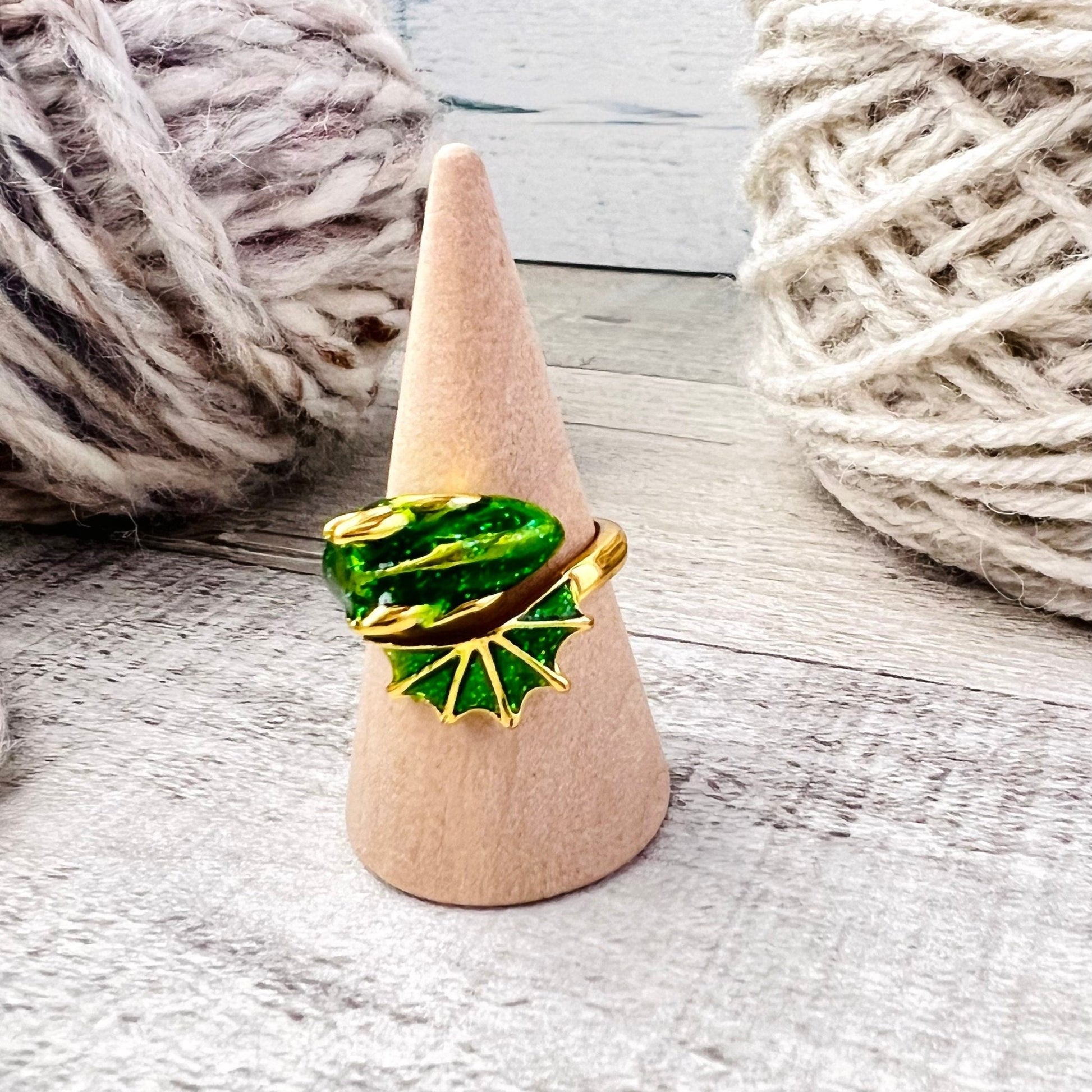 Fantasy Dragon Adjustable Tension Ring - The Desert Stream Stitch