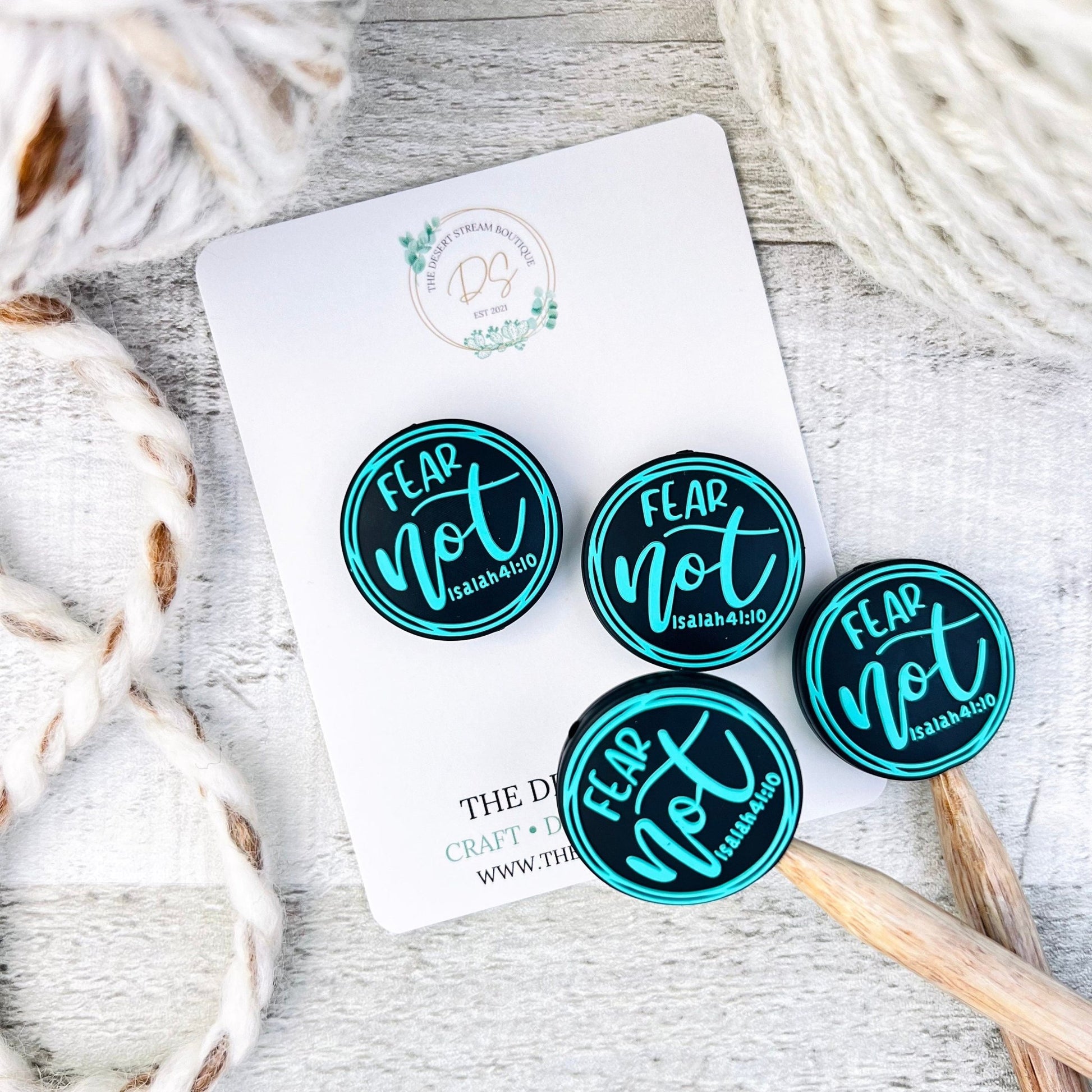 Fear Not Stitch Stoppers Knitting Needle Point Protectors - The Desert Stream Stitch
