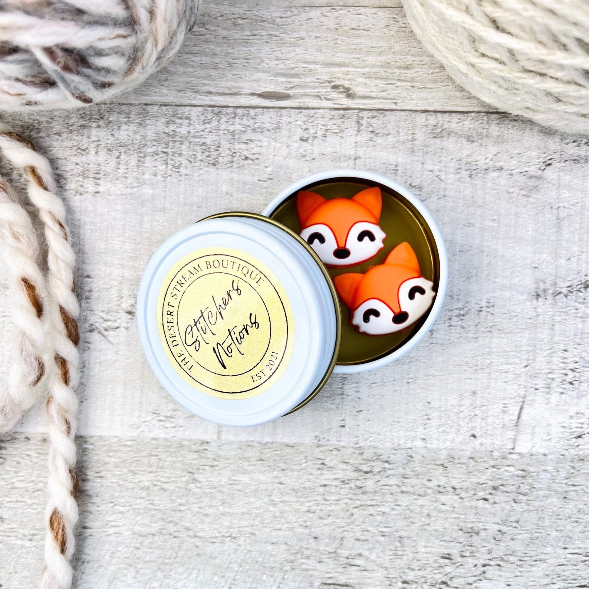 Fox Stitch Stoppers Knitting Needle Point Protectors - The Desert Stream Stitch