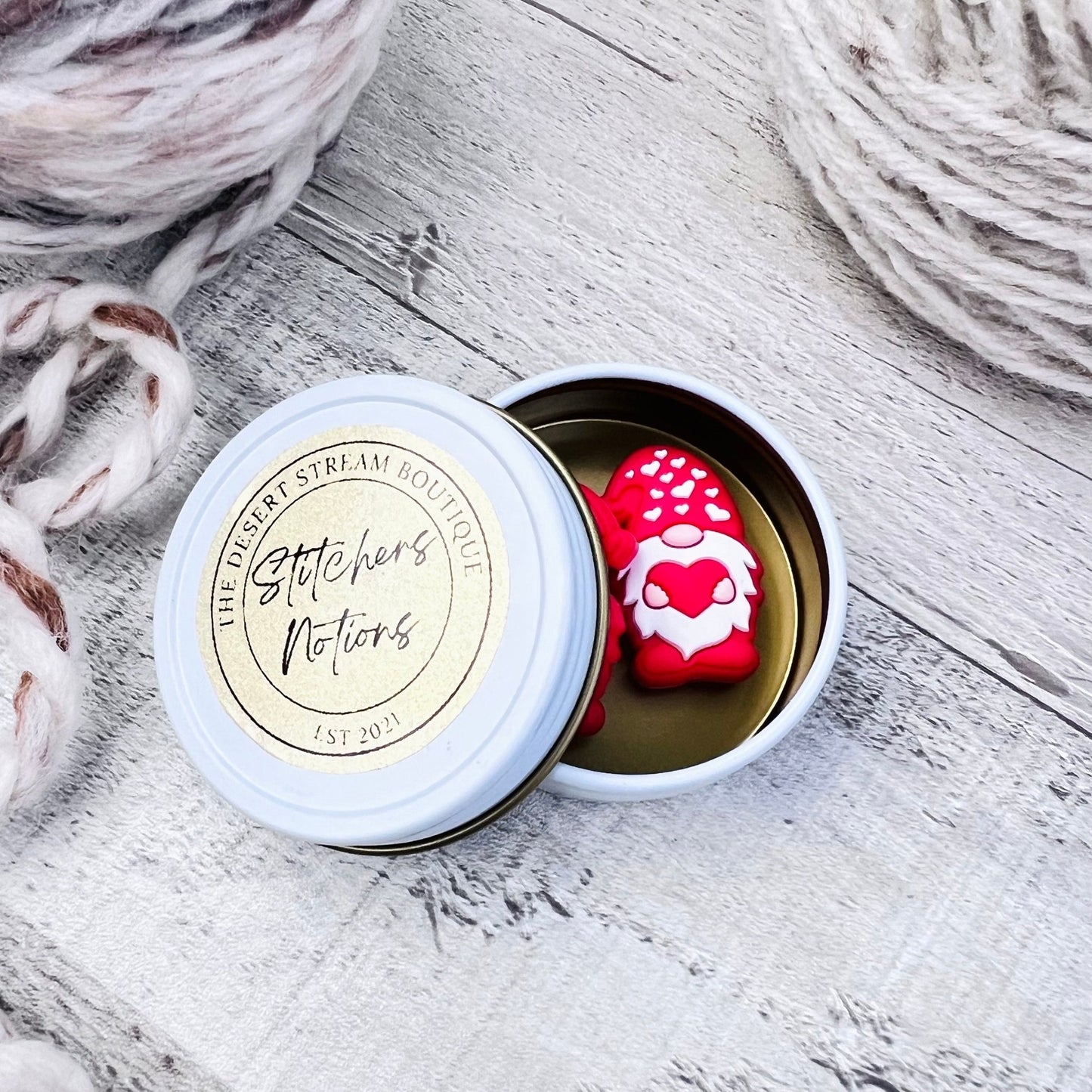 Heart Gnome Stitch Stoppers - The Desert Stream Stitch