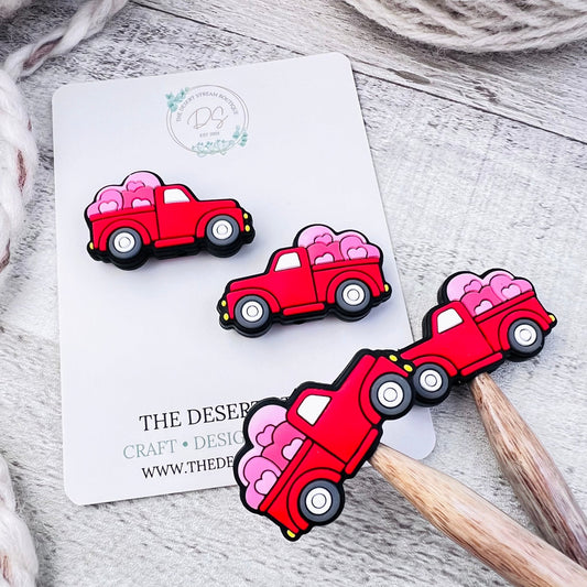 Heart Truck Stitch Stoppers Knitting Needle Point Protectors - The Desert Stream Stitch