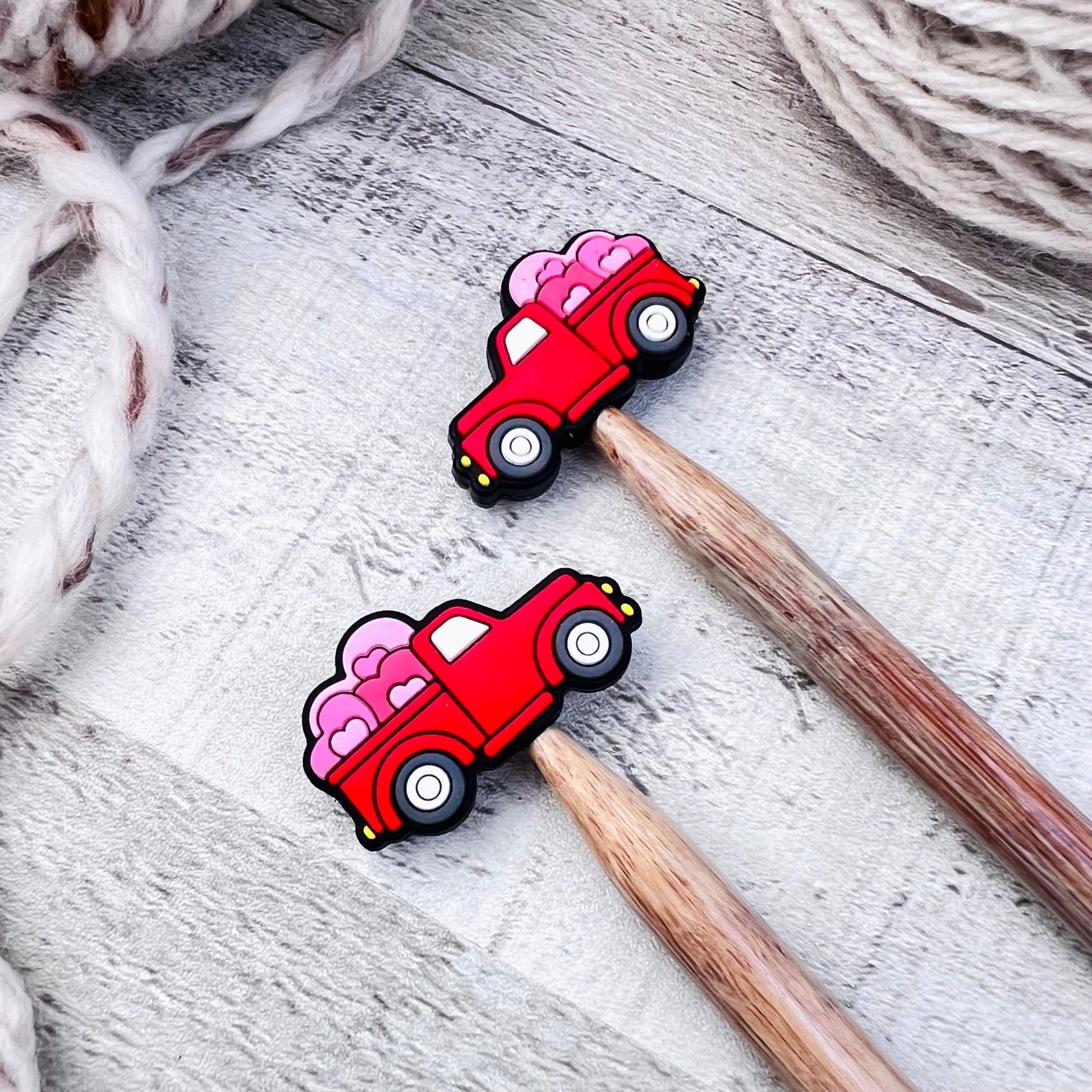 Heart Truck Stitch Stoppers Knitting Needle Point Protectors - The Desert Stream Stitch