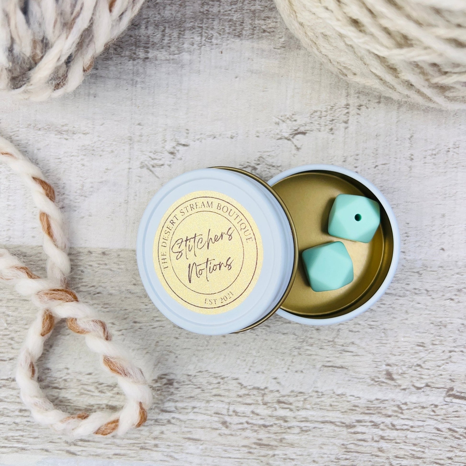 Hexagon Stitch Stoppers Knitting Needle Point Protectors - The Desert Stream Stitch