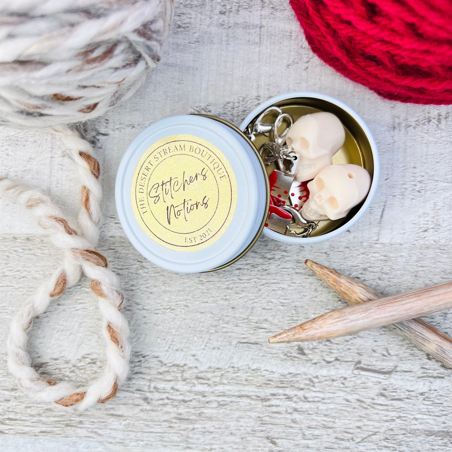 Horror Knitting Notions Tin Set