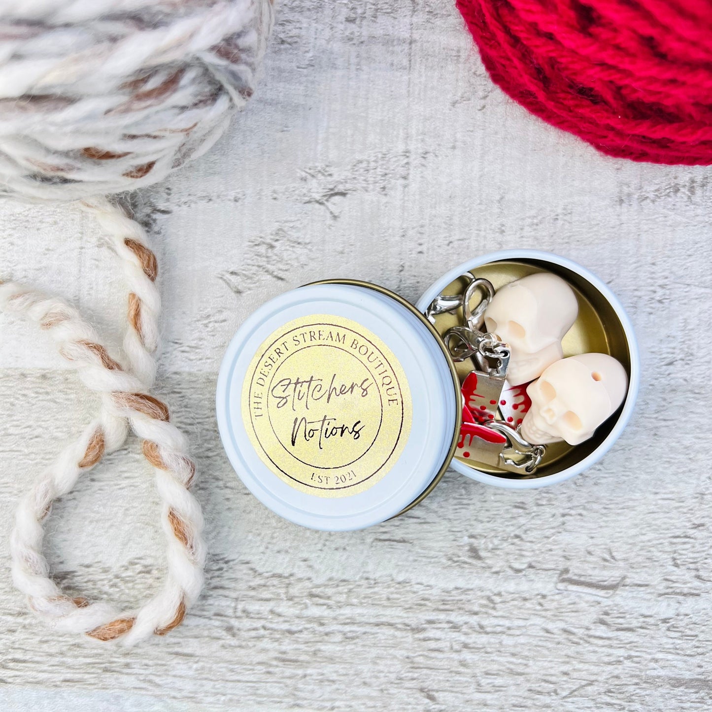 Horror Knitting Notions Tin Set