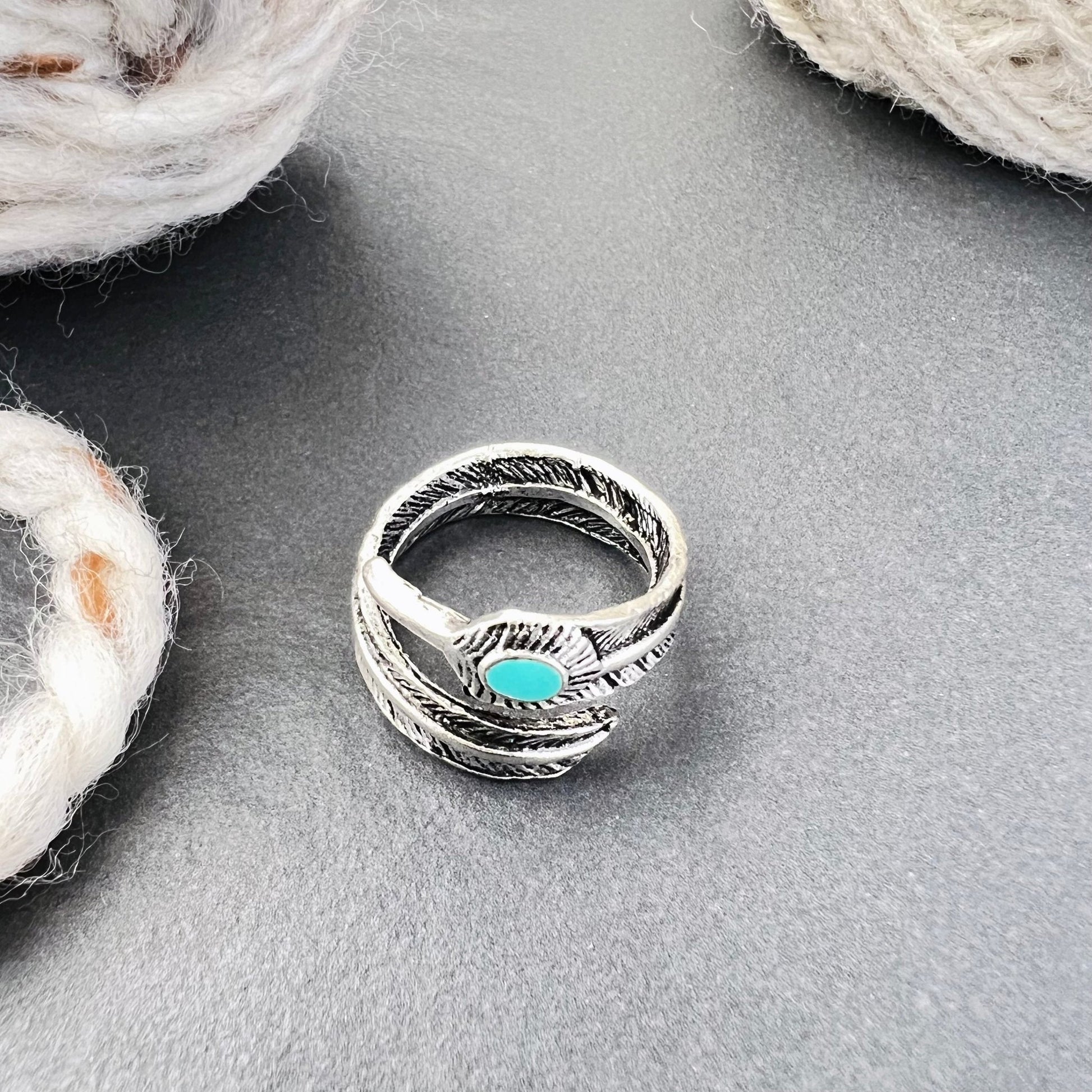 Leaf Adjustable Tension Ring - The Desert Stream Stitch