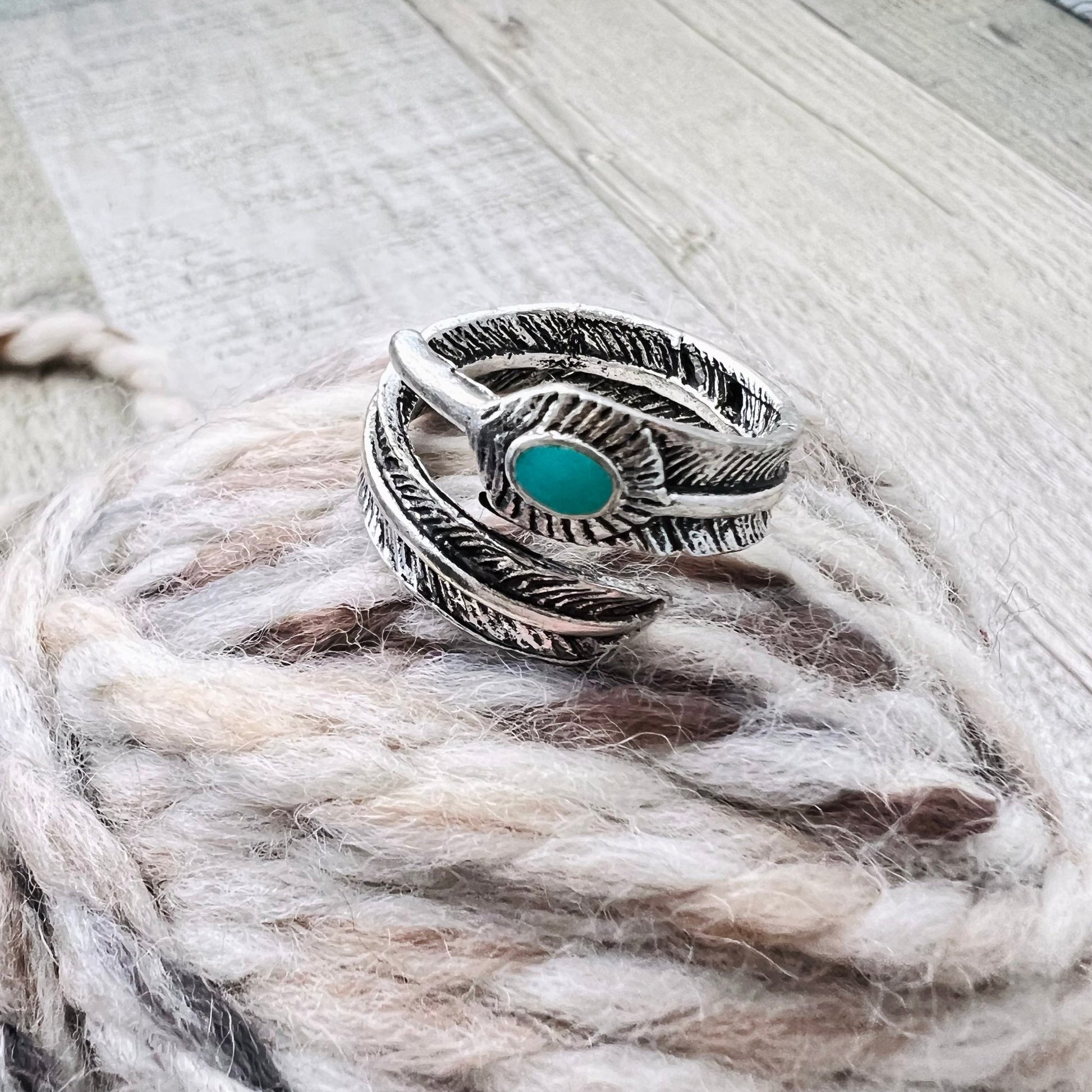 Leaf Adjustable Tension Ring - The Desert Stream Stitch