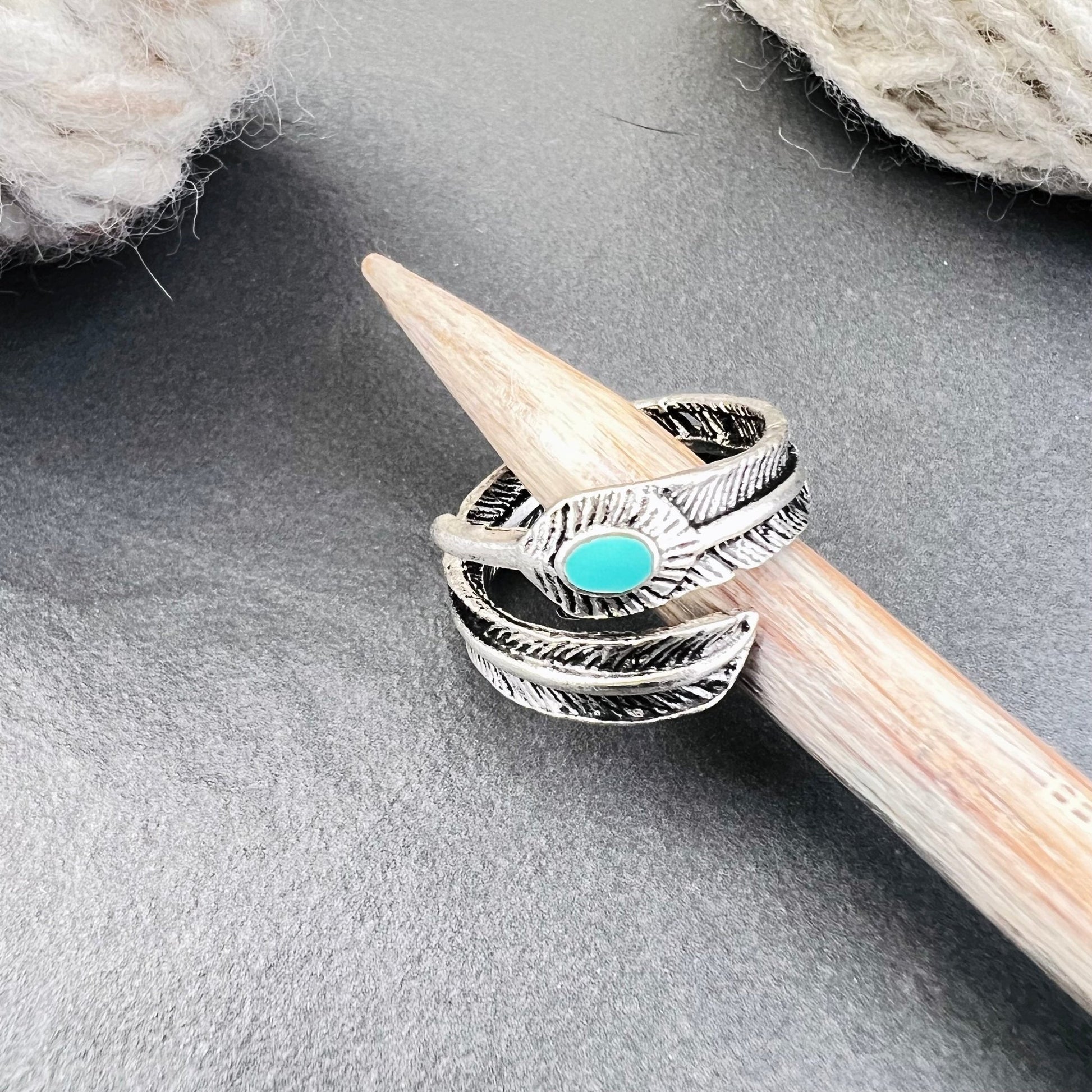 Leaf Adjustable Tension Ring - The Desert Stream Stitch