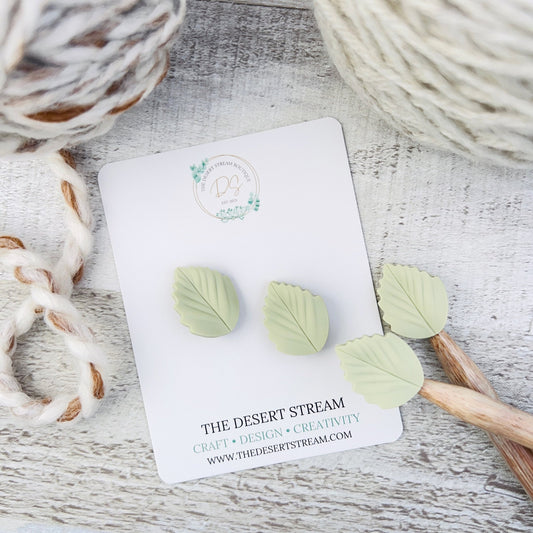 Leaf Stitch Stoppers Knitting Needle Point Protectors - The Desert Stream Stitch