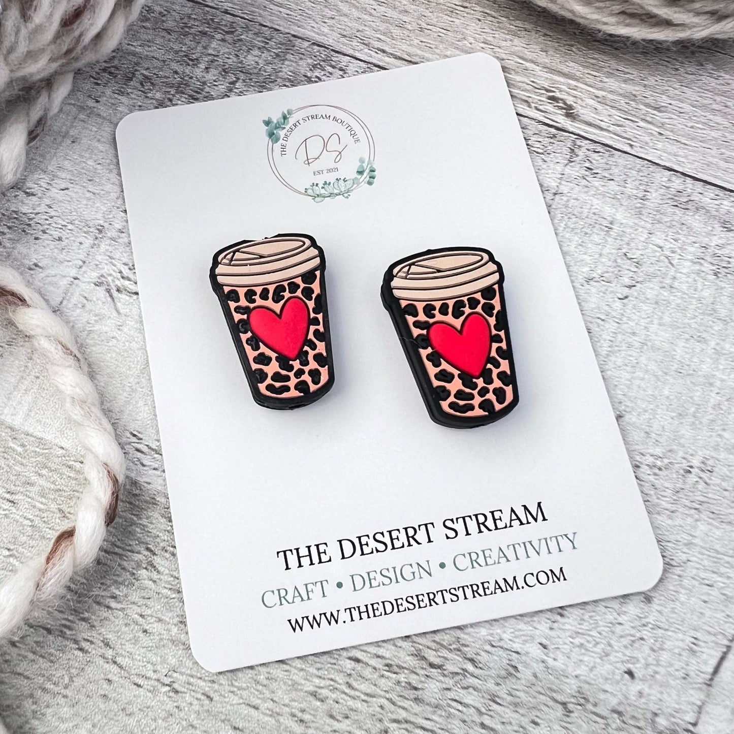 Leopard Coffee Stitch Stoppers Knitting Needle Point Protectors - The Desert Stream Stitch
