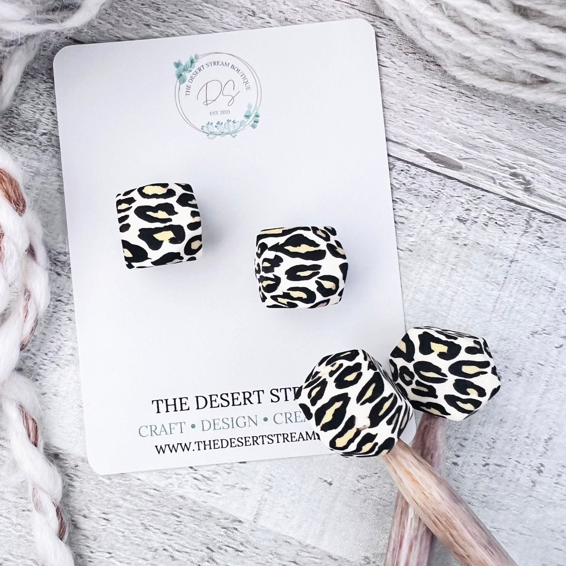 Leopard Hex Stitch Stoppers - The Desert Stream Stitch