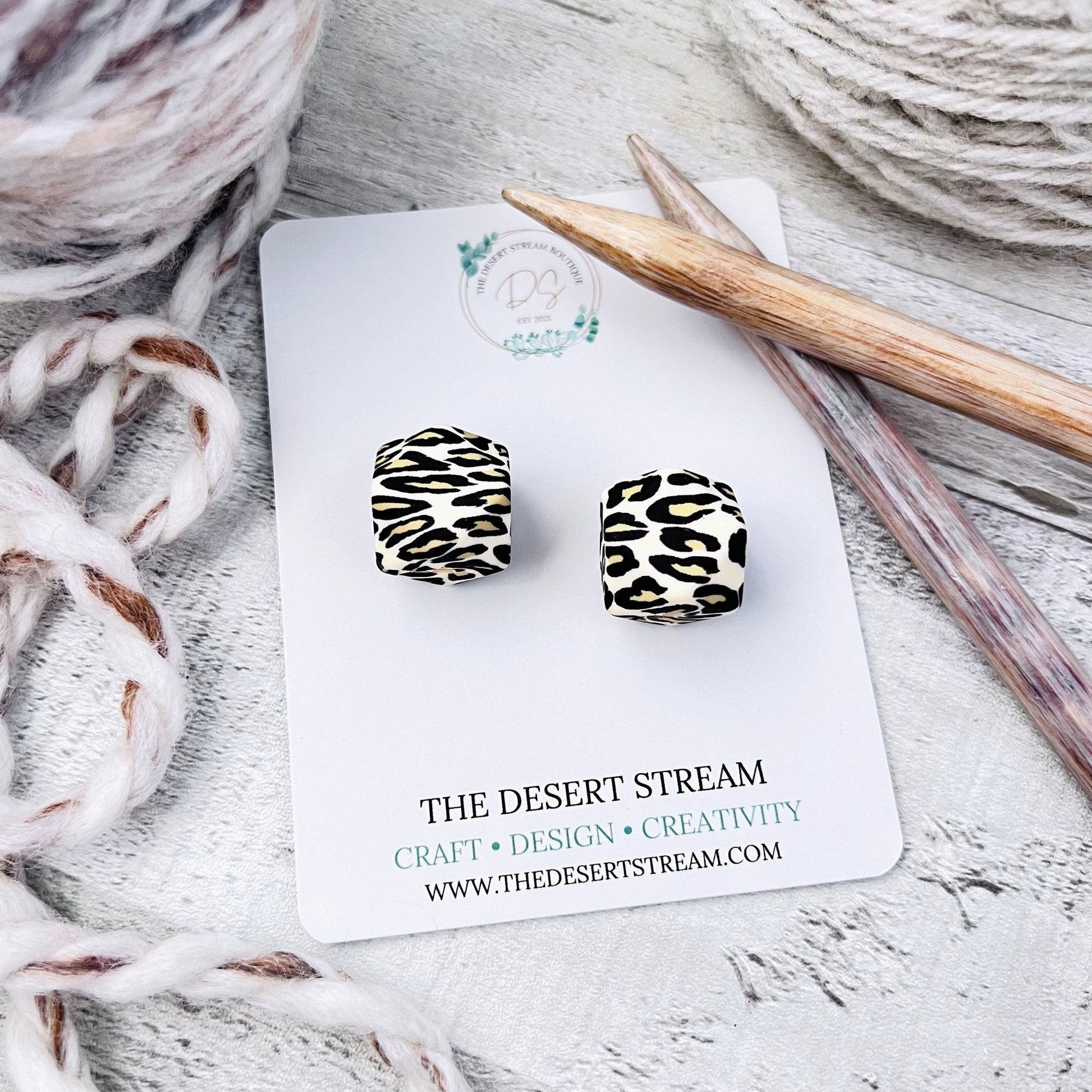Leopard Hex Stitch Stoppers - The Desert Stream Stitch