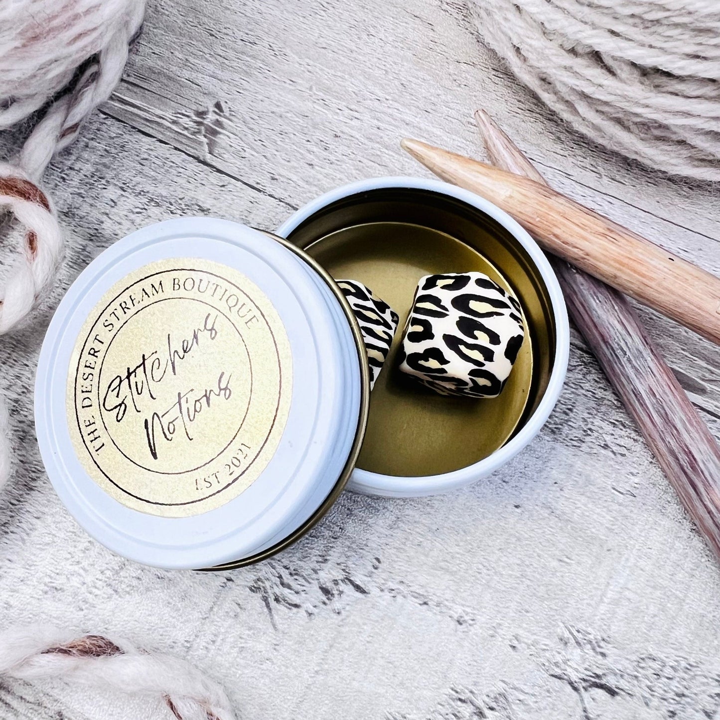 Leopard Hex Stitch Stoppers - The Desert Stream Stitch