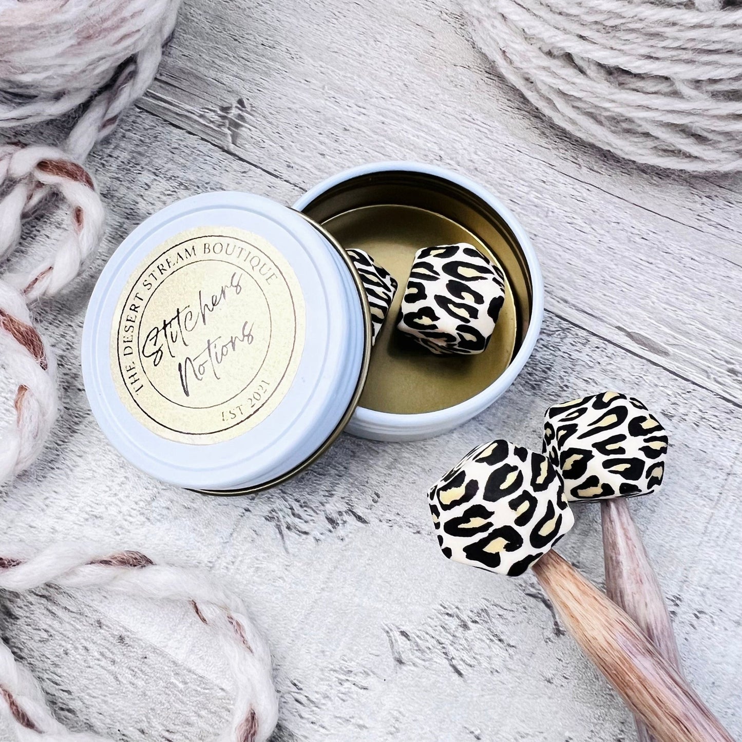 Leopard Hex Stitch Stoppers - The Desert Stream Stitch